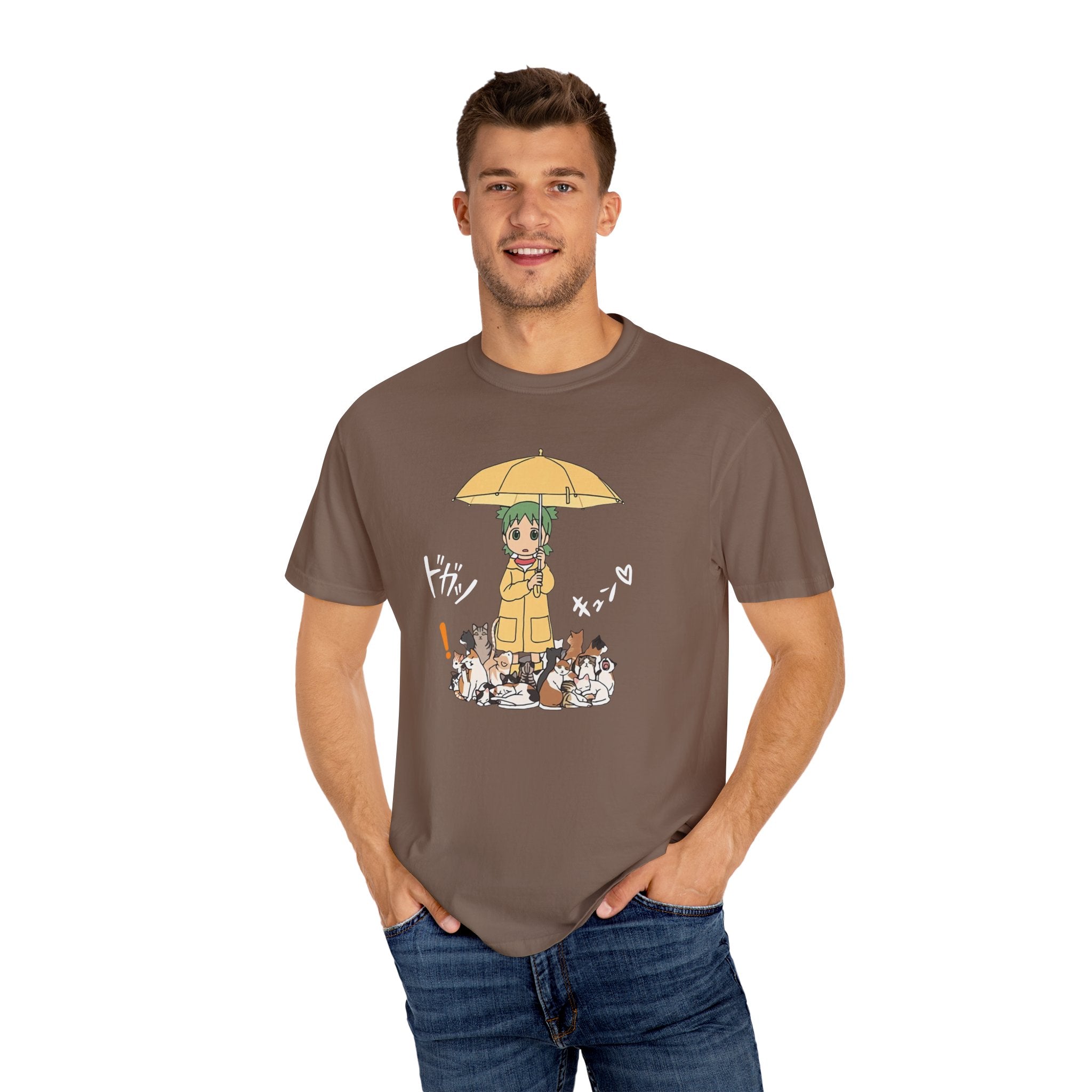 Anime Yotsuba with Cat Graphic T-Shirt