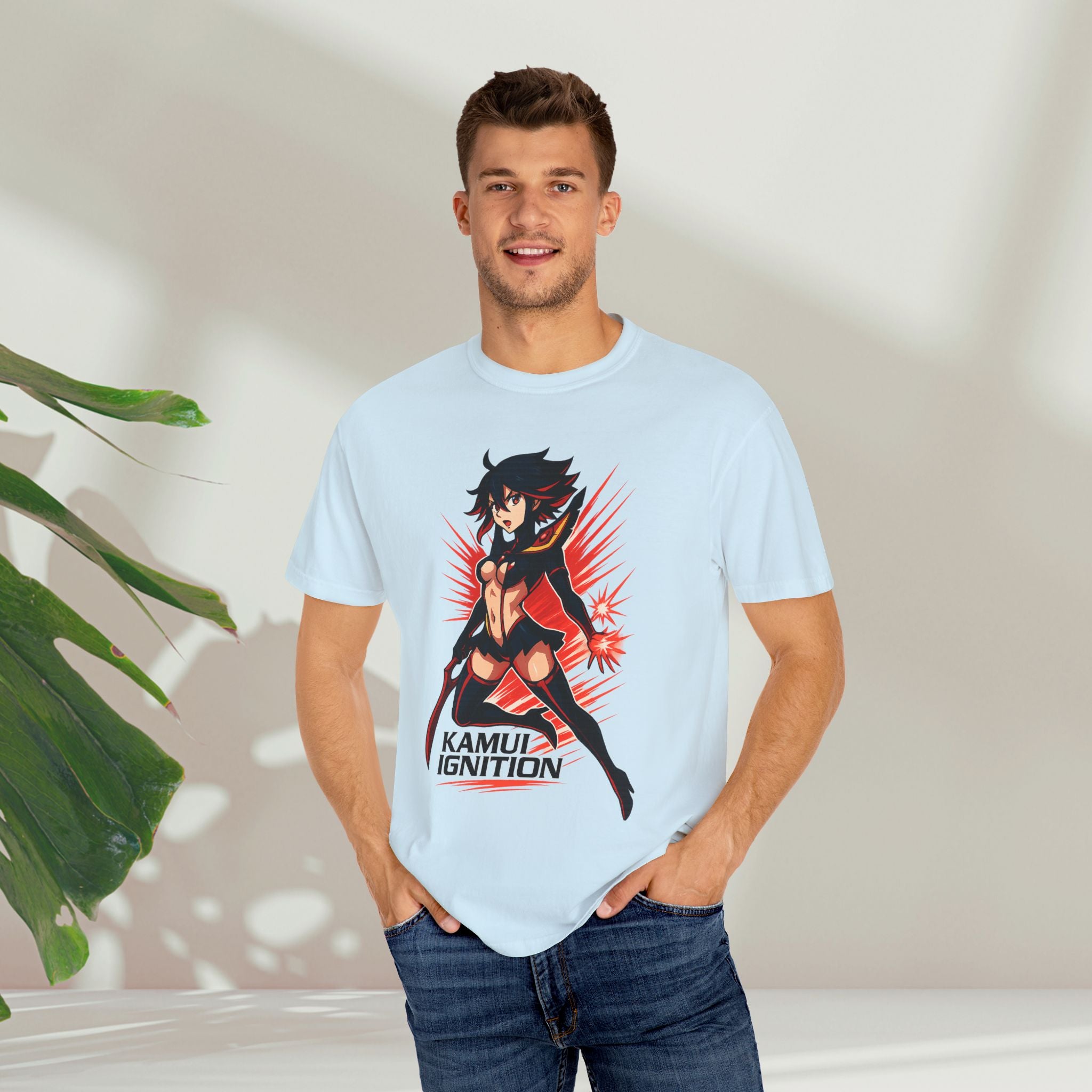 Ryuko KAMUI IGNITION Shirt, Kill la Kill Senketsu Anime Tee, Scissor Blade Pin-Up Pose, Life Fiber Power Top, Comfort Colors Gift