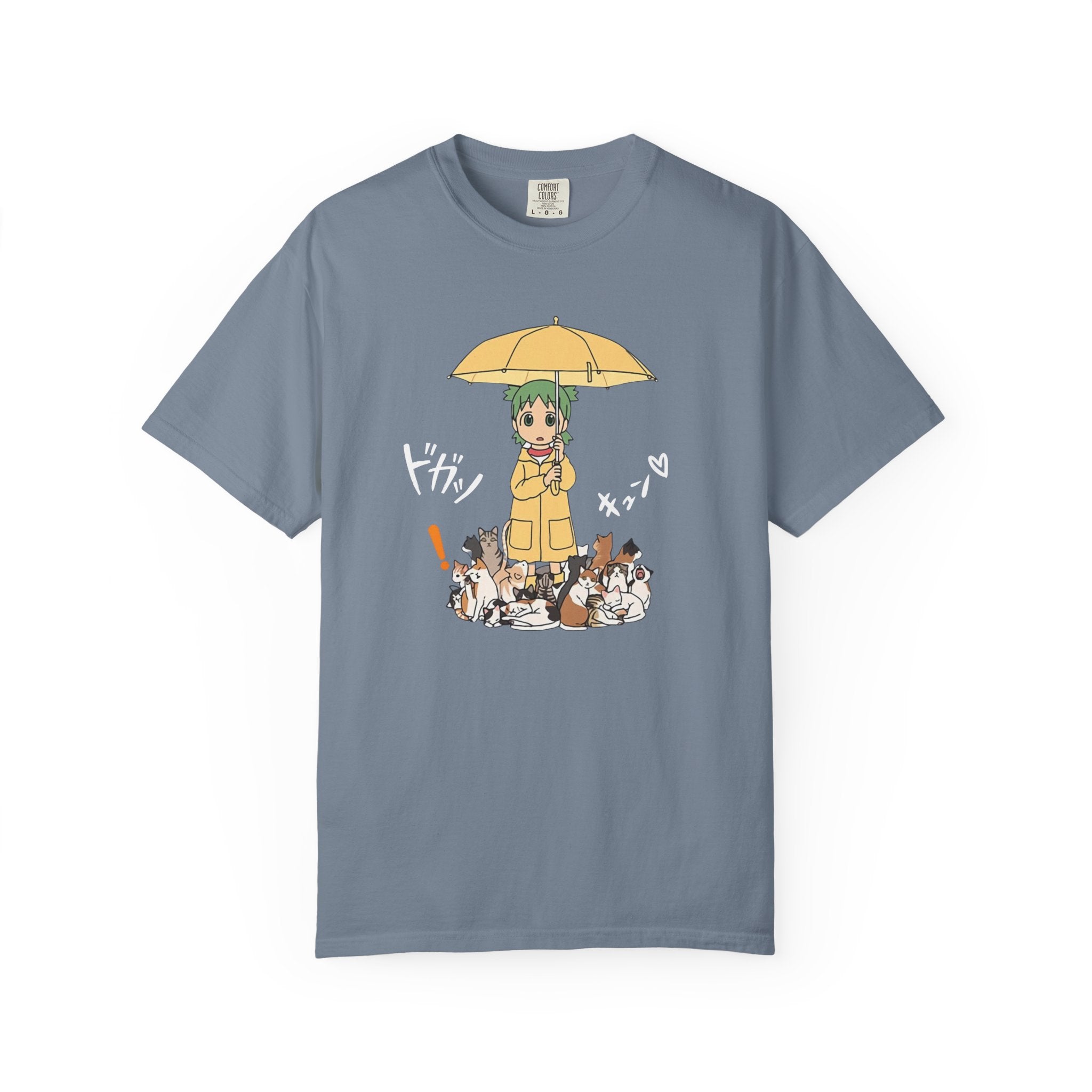 Anime Yotsuba with Cat Graphic T-Shirt