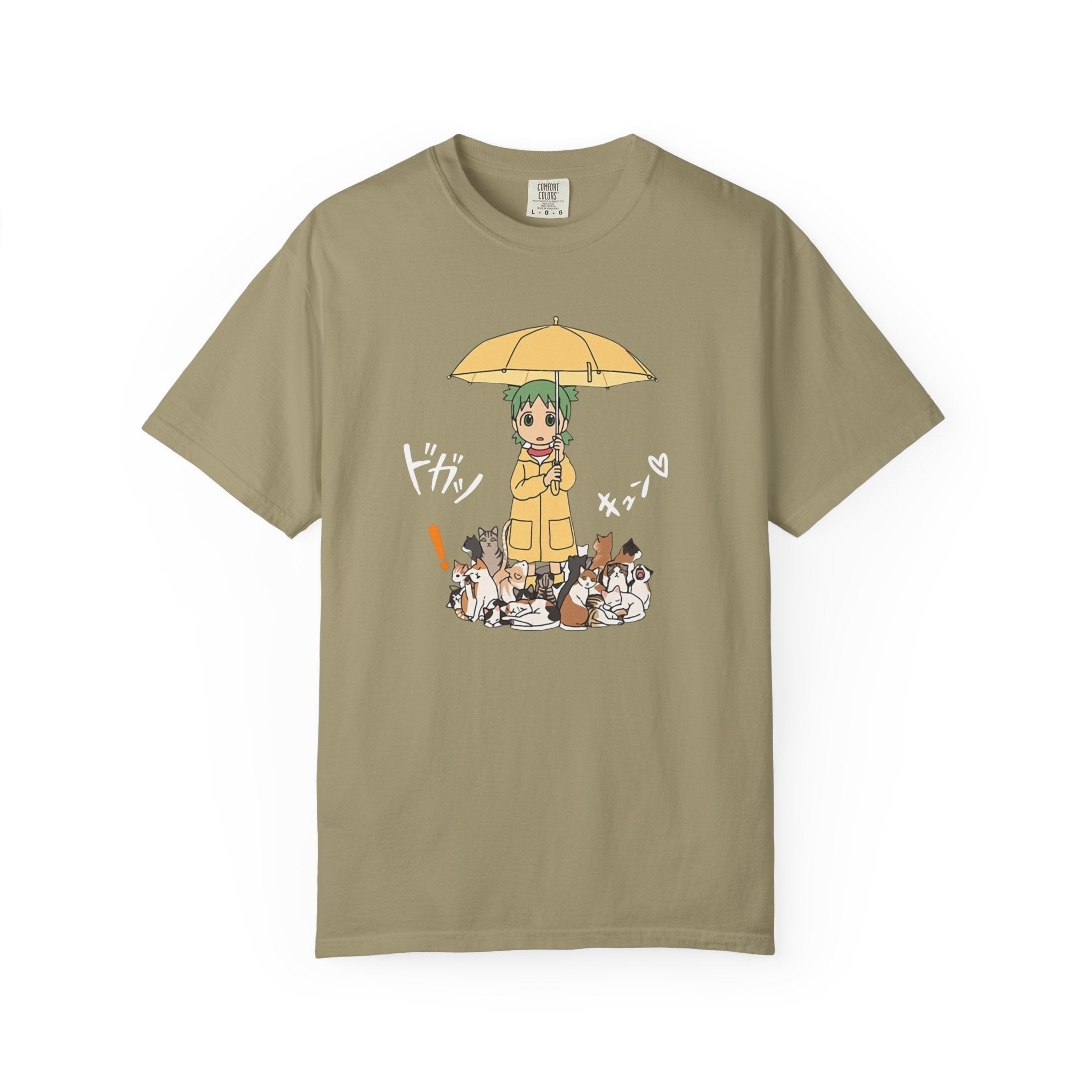 Anime Yotsuba with Cat Graphic T-Shirt