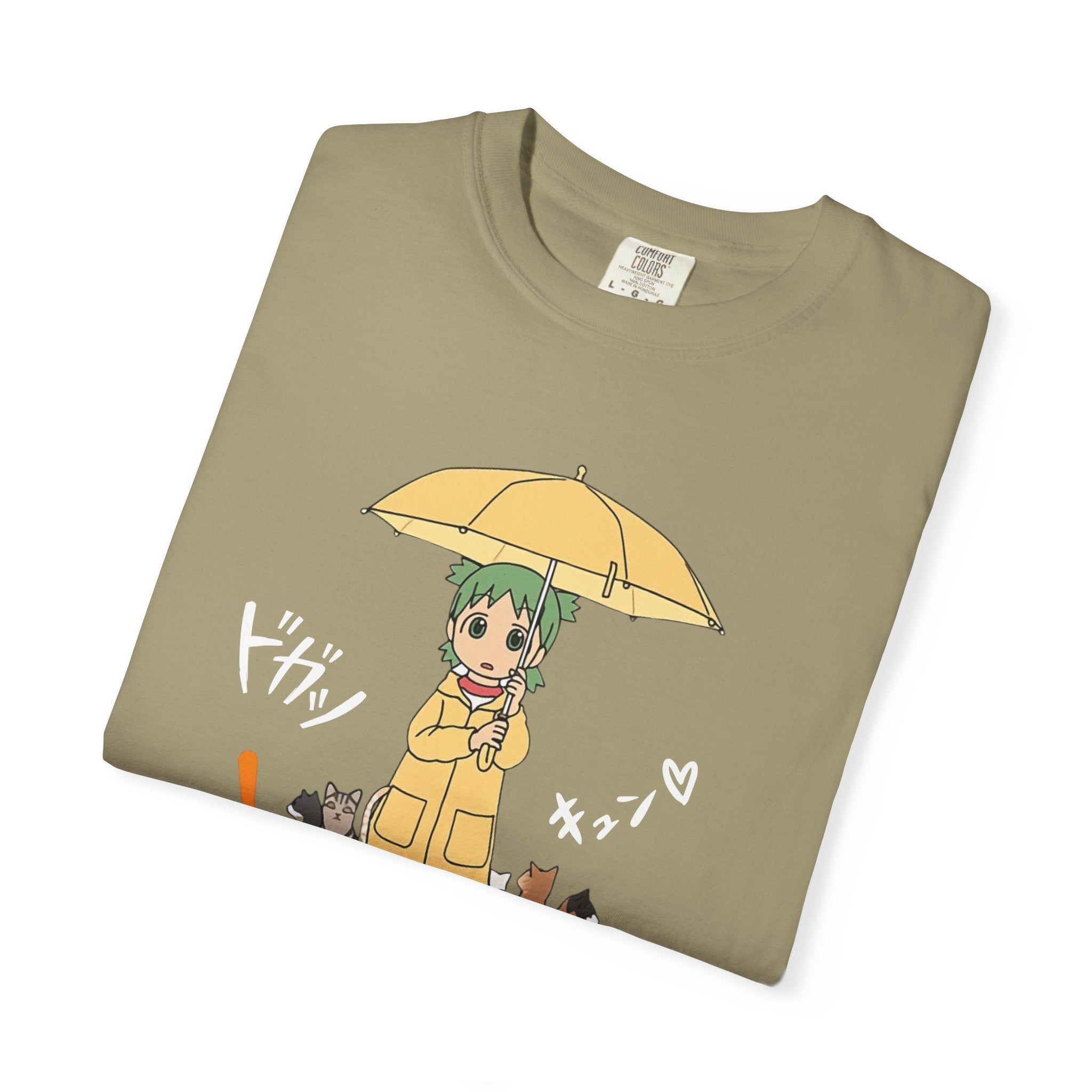 Anime Yotsuba with Cat Graphic T-Shirt