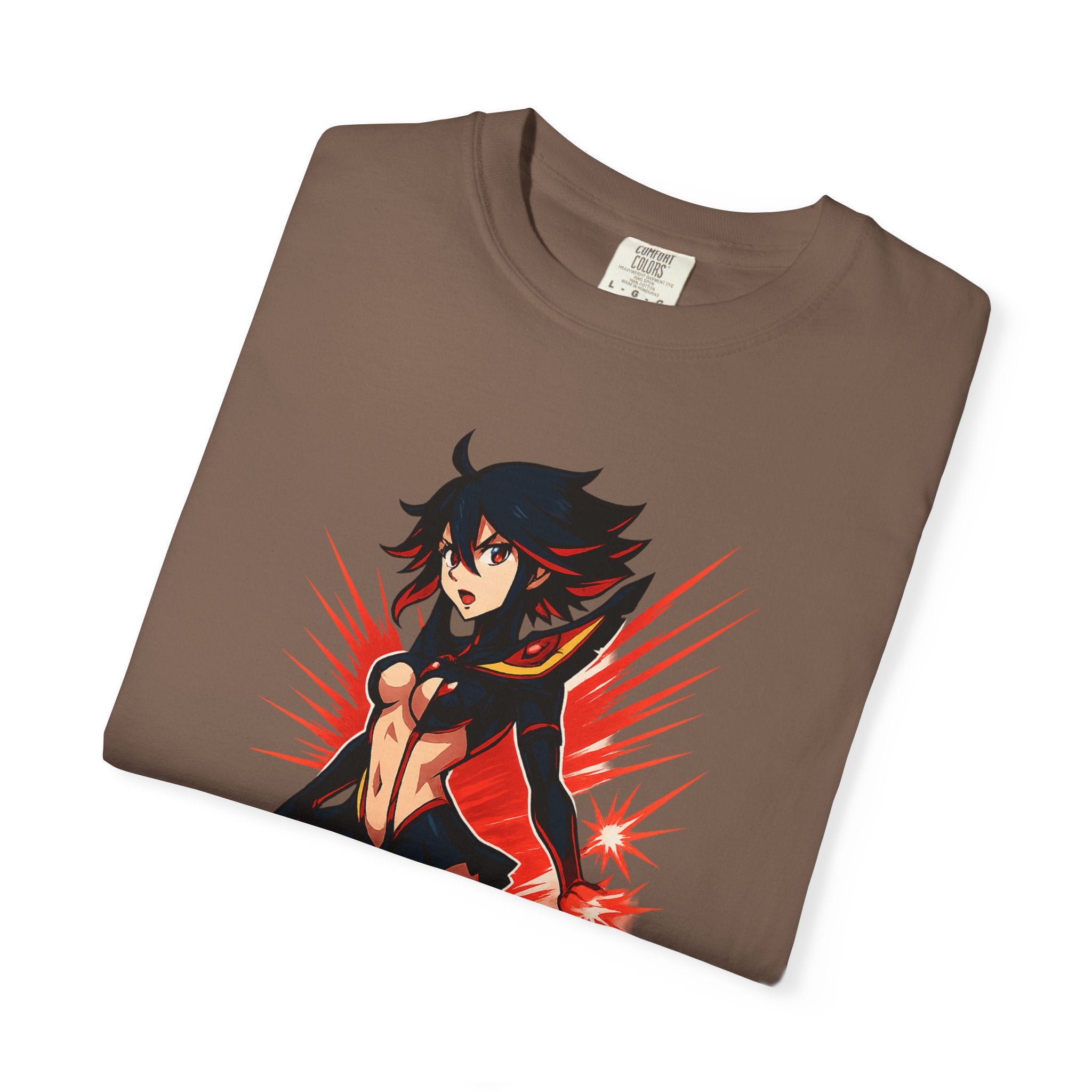 Ryuko KAMUI IGNITION Shirt, Kill la Kill Senketsu Anime Tee, Scissor Blade Pin-Up Pose, Life Fiber Power Top, Comfort Colors Gift