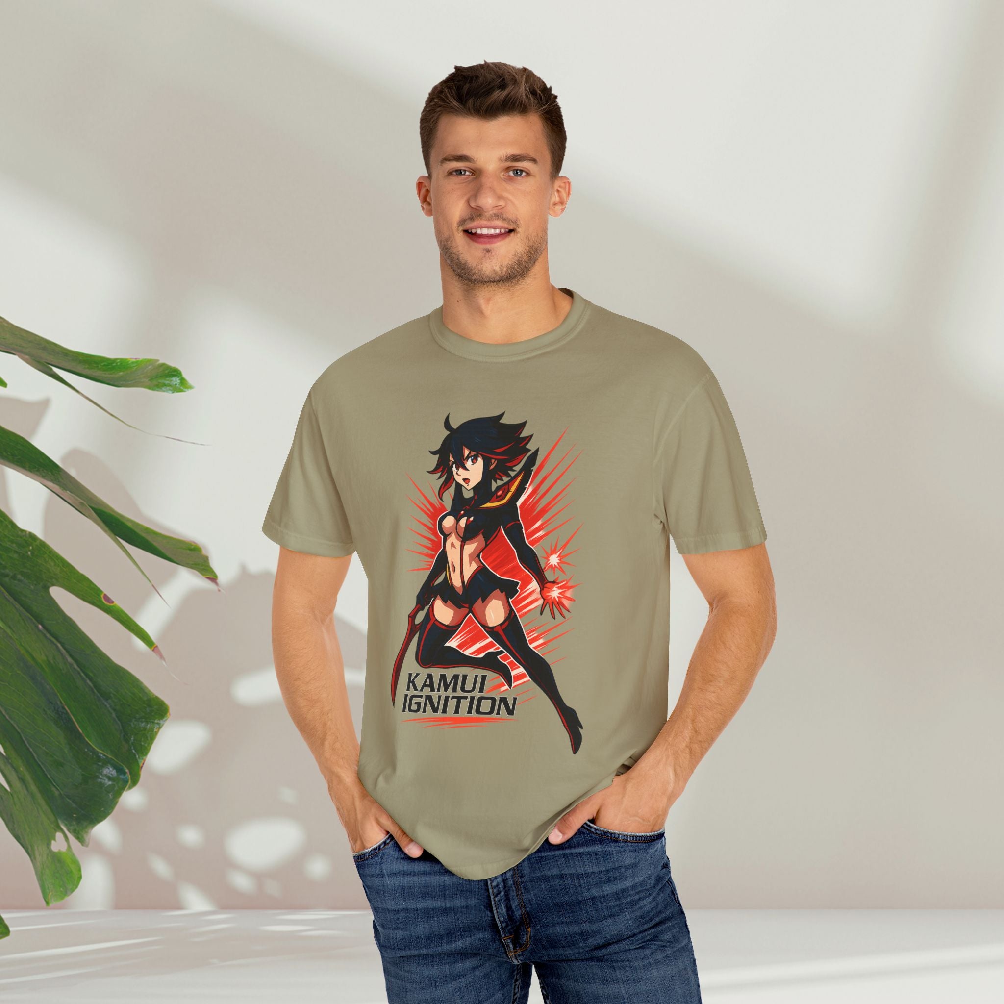 Ryuko KAMUI IGNITION Shirt, Kill la Kill Senketsu Anime Tee, Scissor Blade Pin-Up Pose, Life Fiber Power Top, Comfort Colors Gift