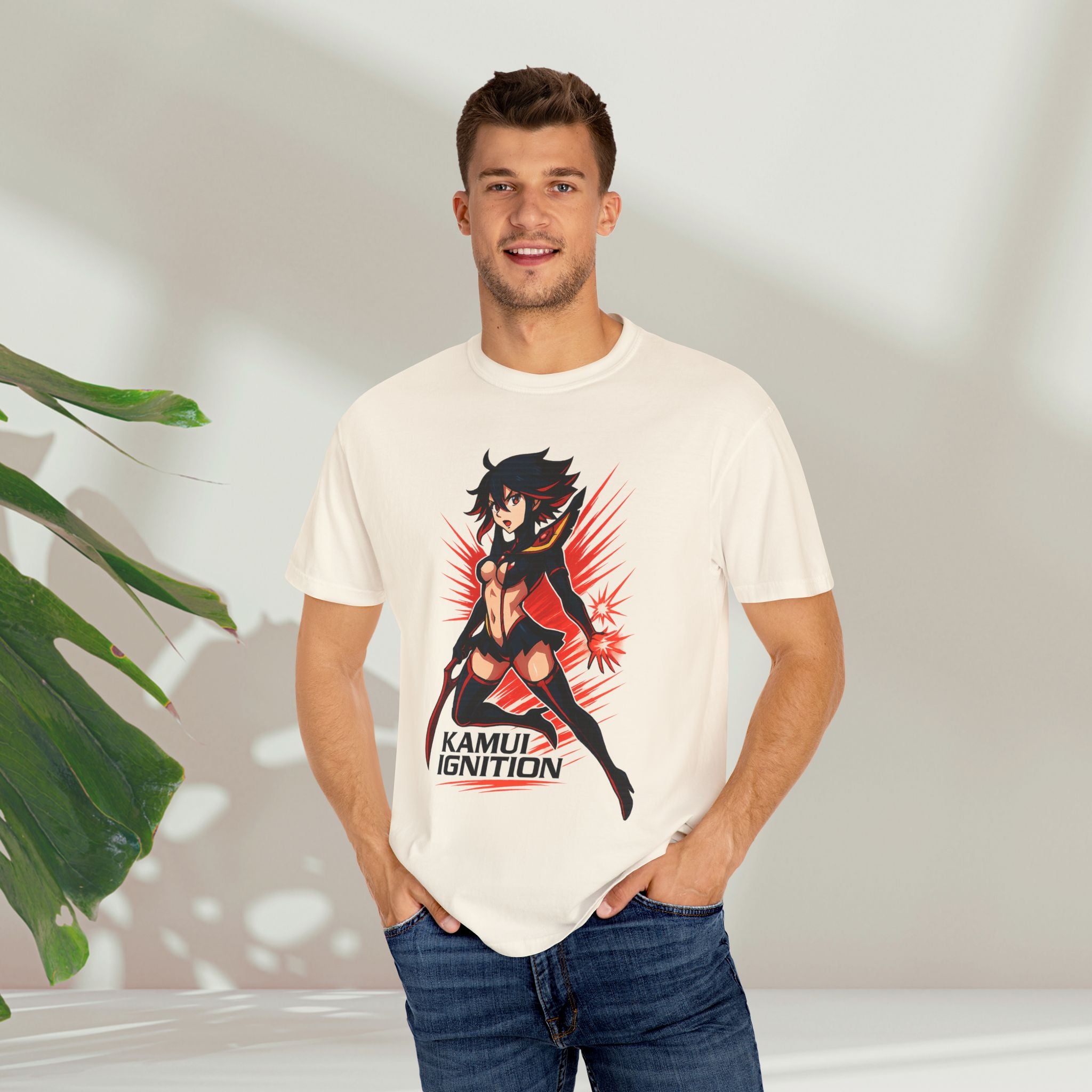 Ryuko KAMUI IGNITION Shirt, Kill la Kill Senketsu Anime Tee, Scissor Blade Pin-Up Pose, Life Fiber Power Top, Comfort Colors Gift
