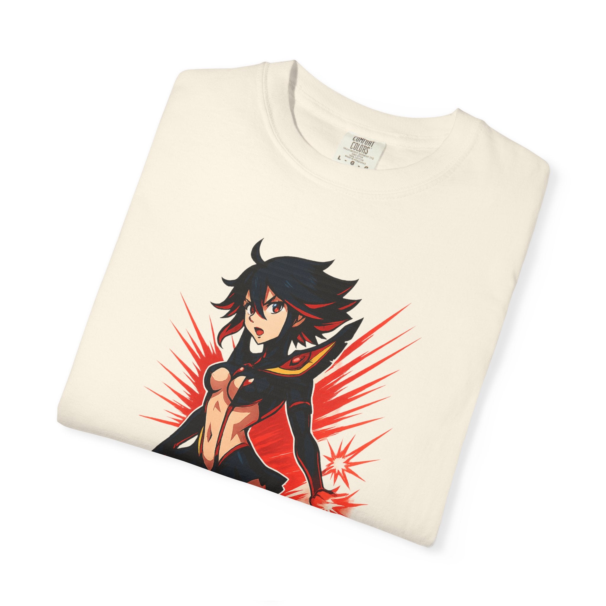 Ryuko KAMUI IGNITION Shirt, Kill la Kill Senketsu Anime Tee, Scissor Blade Pin-Up Pose, Life Fiber Power Top, Comfort Colors Gift