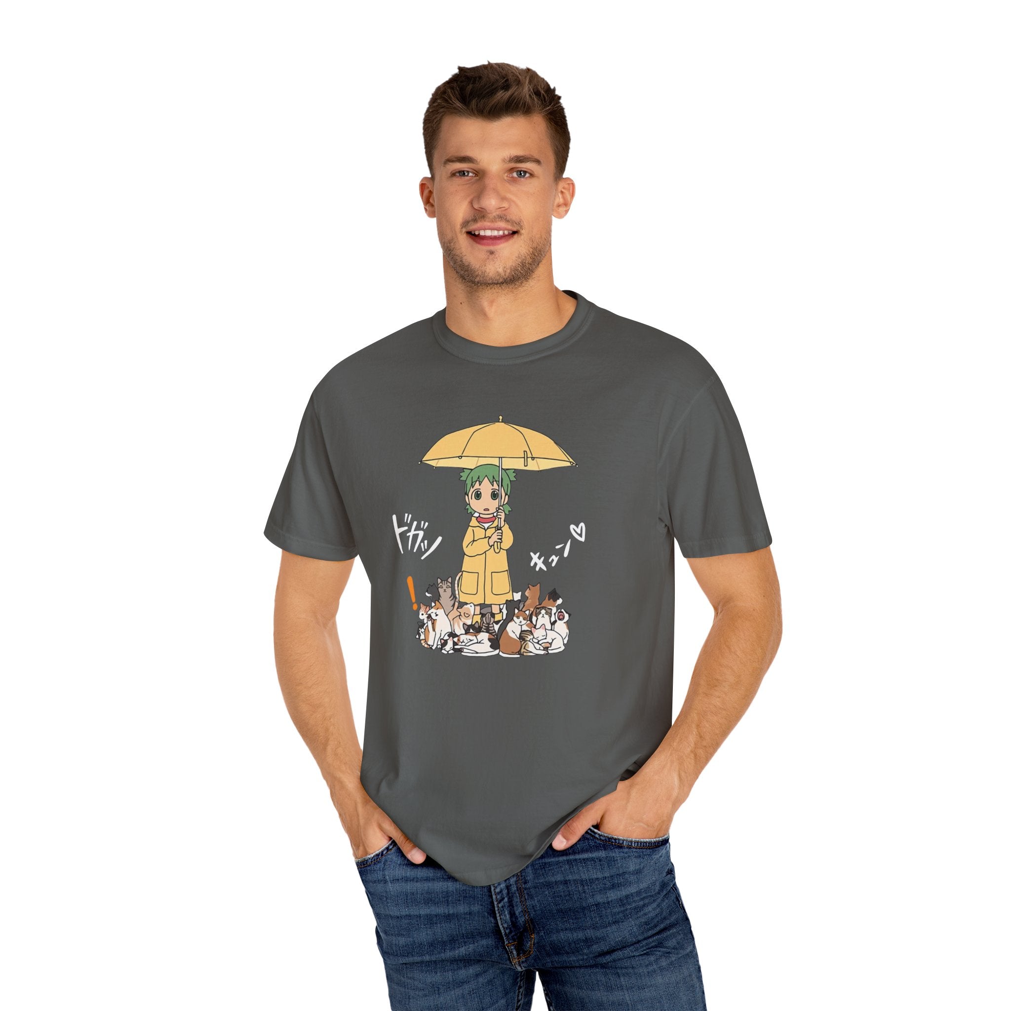 Anime Yotsuba with Cat Graphic T-Shirt