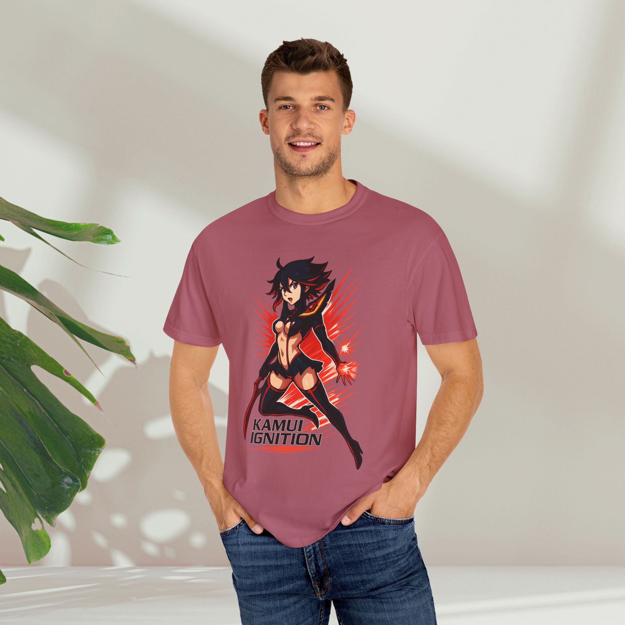 Ryuko KAMUI IGNITION Shirt, Kill la Kill Senketsu Anime Tee, Scissor Blade Pin-Up Pose, Life Fiber Power Top, Comfort Colors Gift