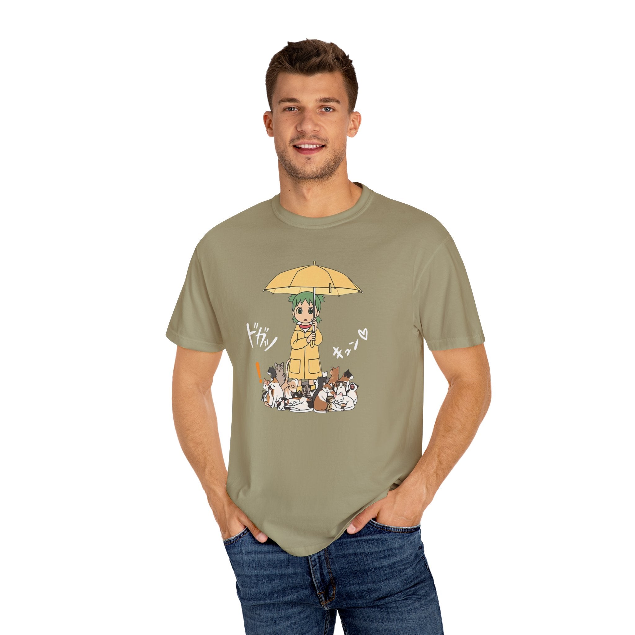 Anime Yotsuba with Cat Graphic T-Shirt