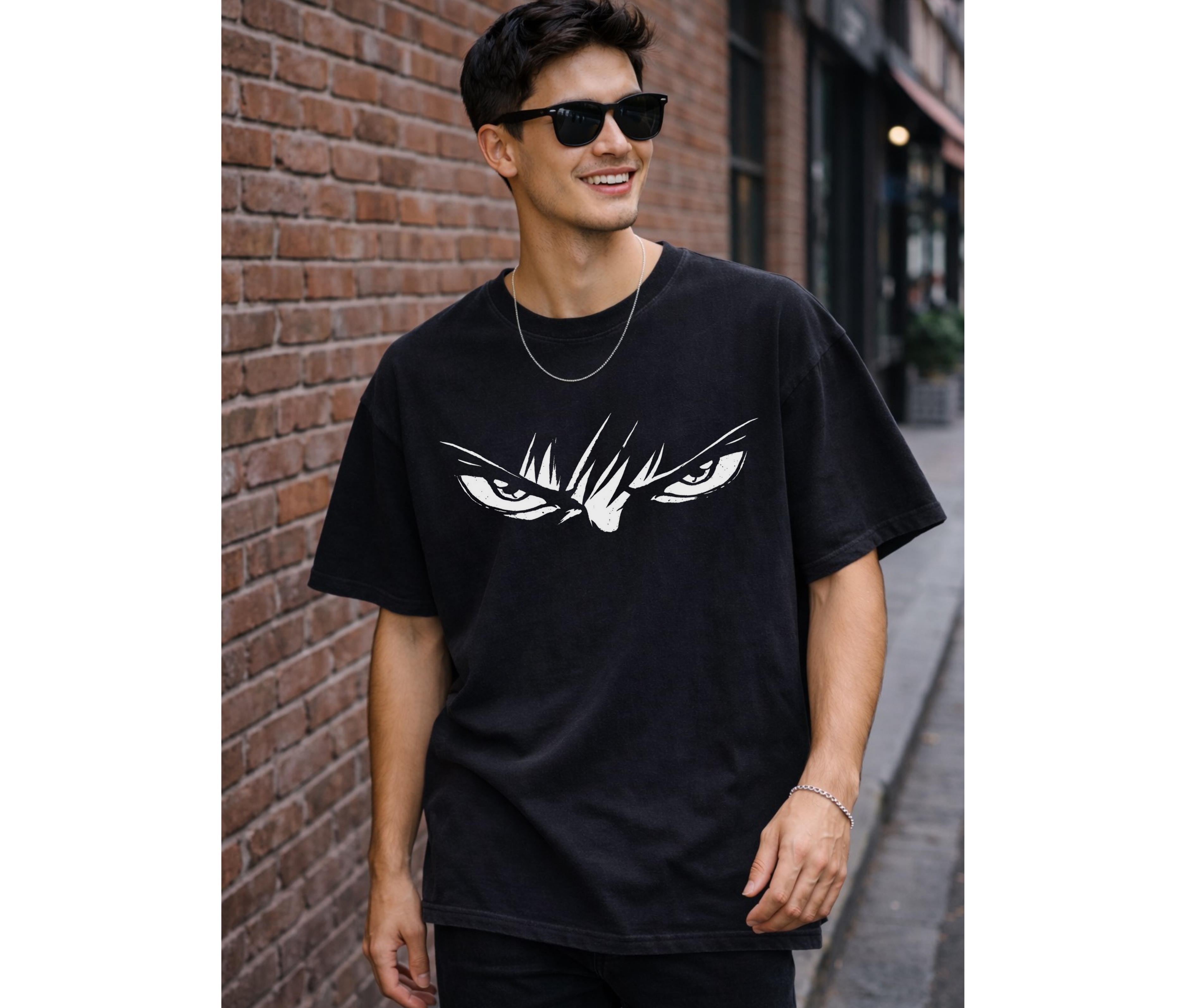 Anime Eyes T-Shirt | Minimal Anime Streetwear Graphic Tee