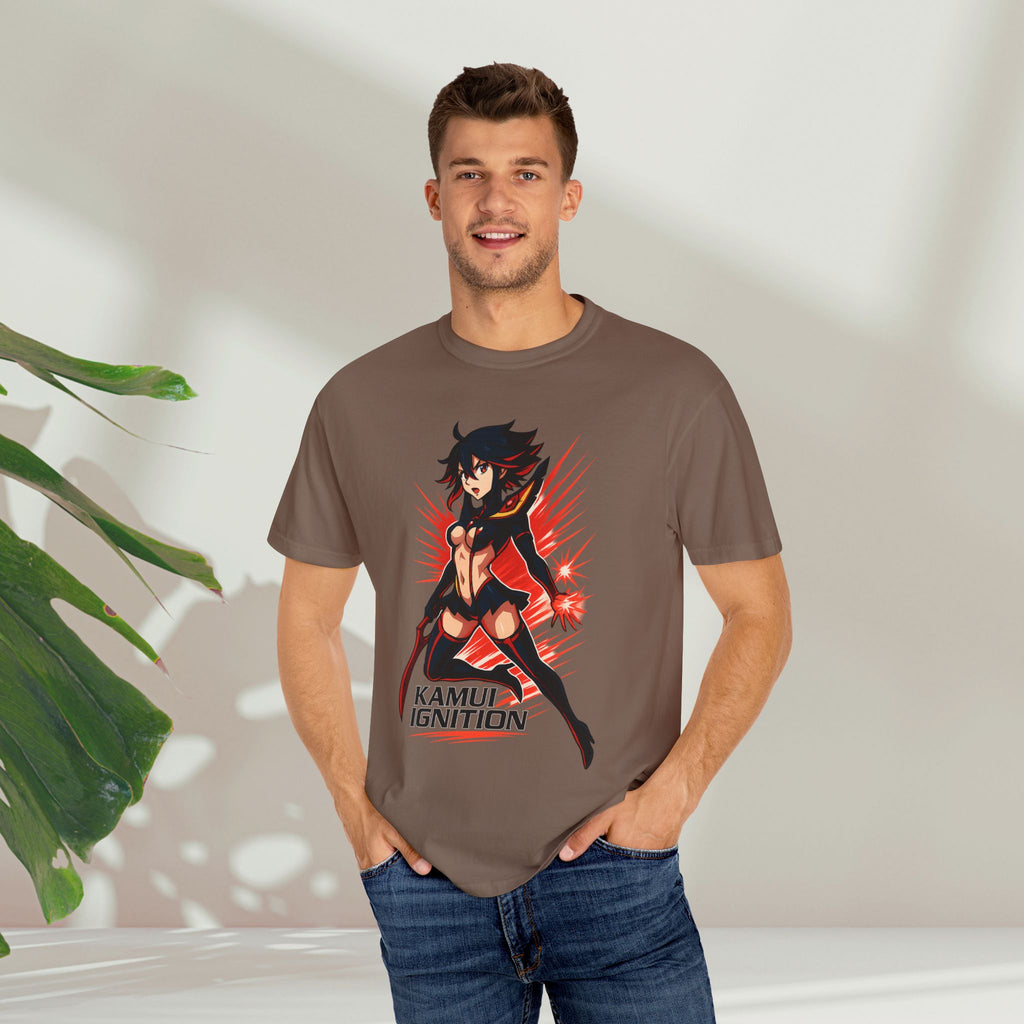 Ryuko KAMUI IGNITION Shirt, Kill la Kill Senketsu Anime Tee, Scissor Blade Pin-Up Pose, Life Fiber Power Top, Comfort Colors Gift