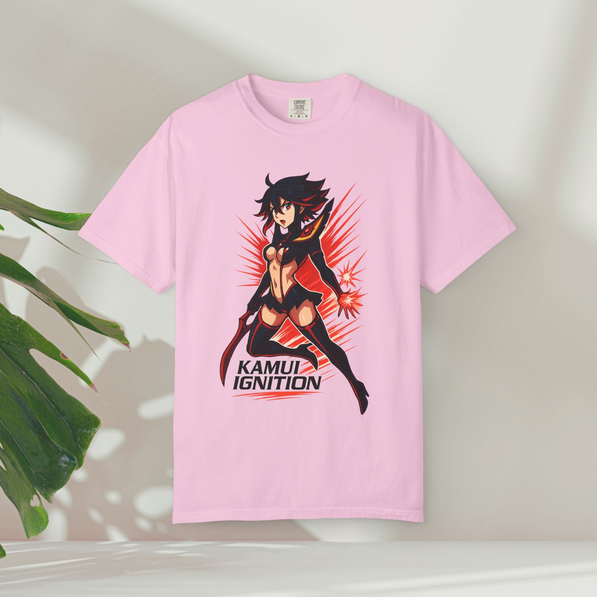 Ryuko KAMUI IGNITION Shirt, Kill la Kill Senketsu Anime Tee, Scissor Blade Pin-Up Pose, Life Fiber Power Top, Comfort Colors Gift