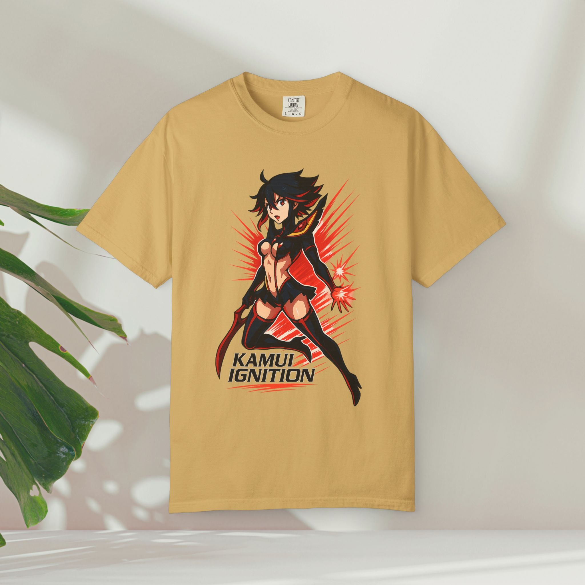 Ryuko KAMUI IGNITION Shirt, Kill la Kill Senketsu Anime Tee, Scissor Blade Pin-Up Pose, Life Fiber Power Top, Comfort Colors Gift