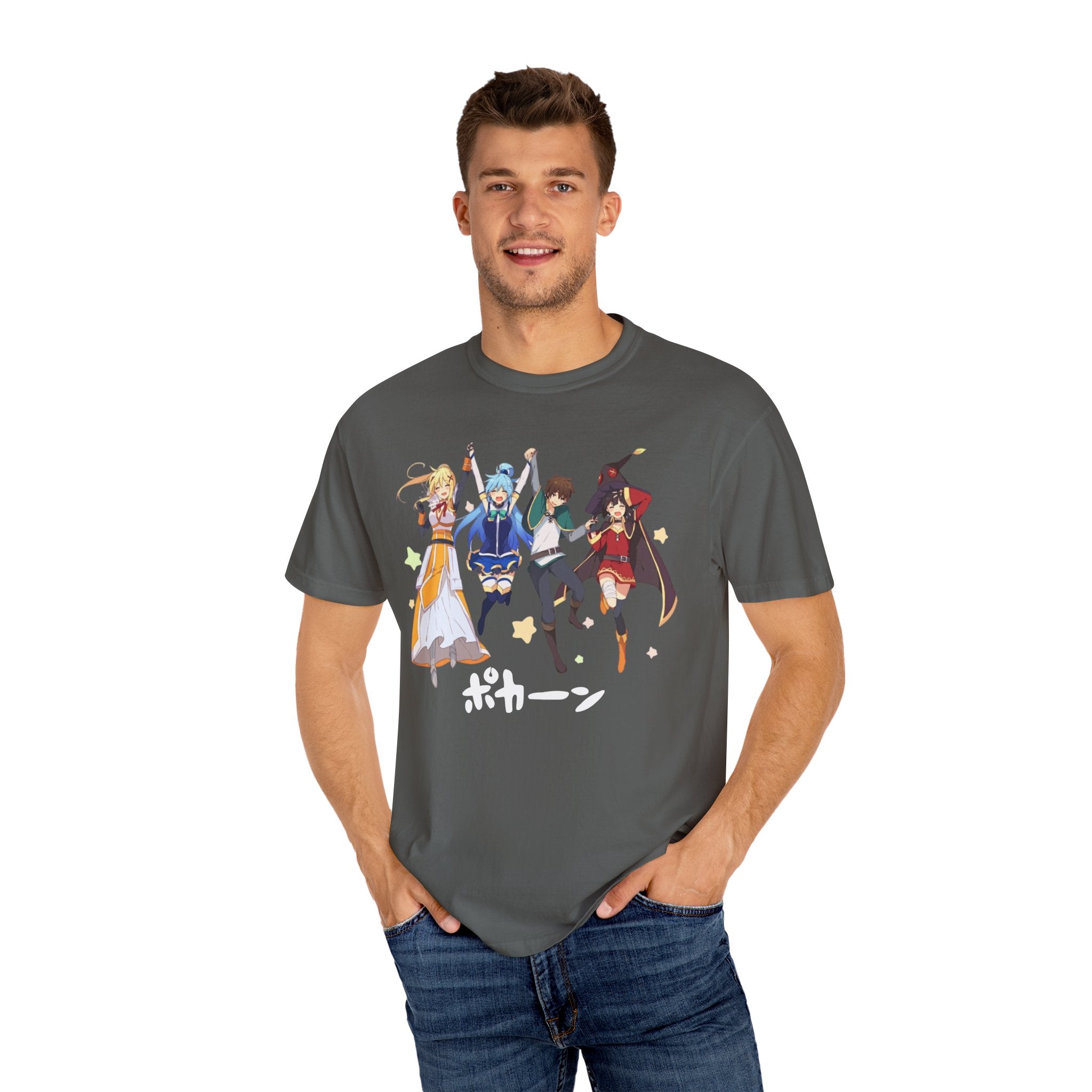 KonoSuba Anime Shirt, Funny Otaku Tee, Megumin Kazuma Aqua Darkness Shirt, Isekai Graphic T-Shirt, Unisex Weeb Gift, Comfort Colors Tee