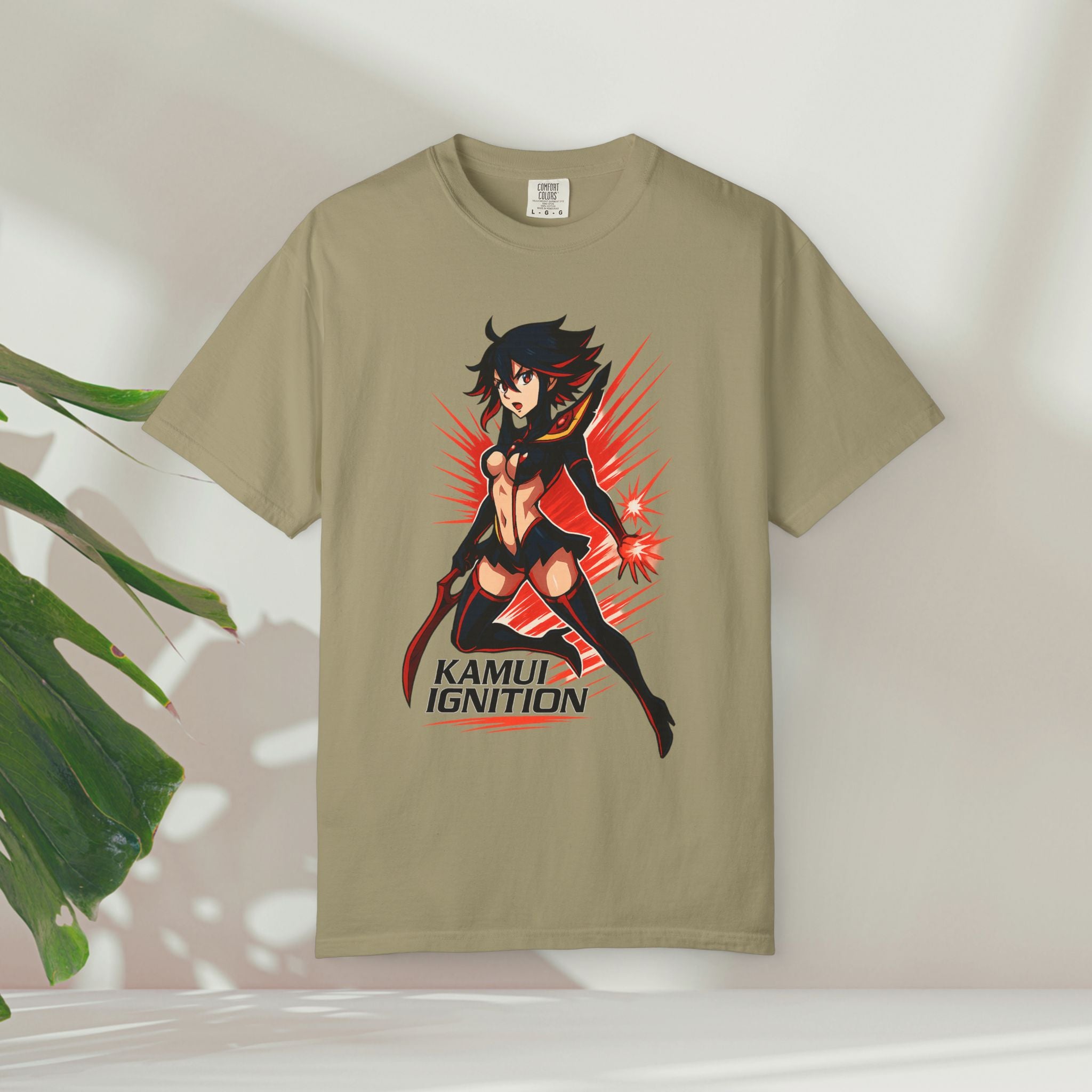 Ryuko KAMUI IGNITION Shirt, Kill la Kill Senketsu Anime Tee, Scissor Blade Pin-Up Pose, Life Fiber Power Top, Comfort Colors Gift