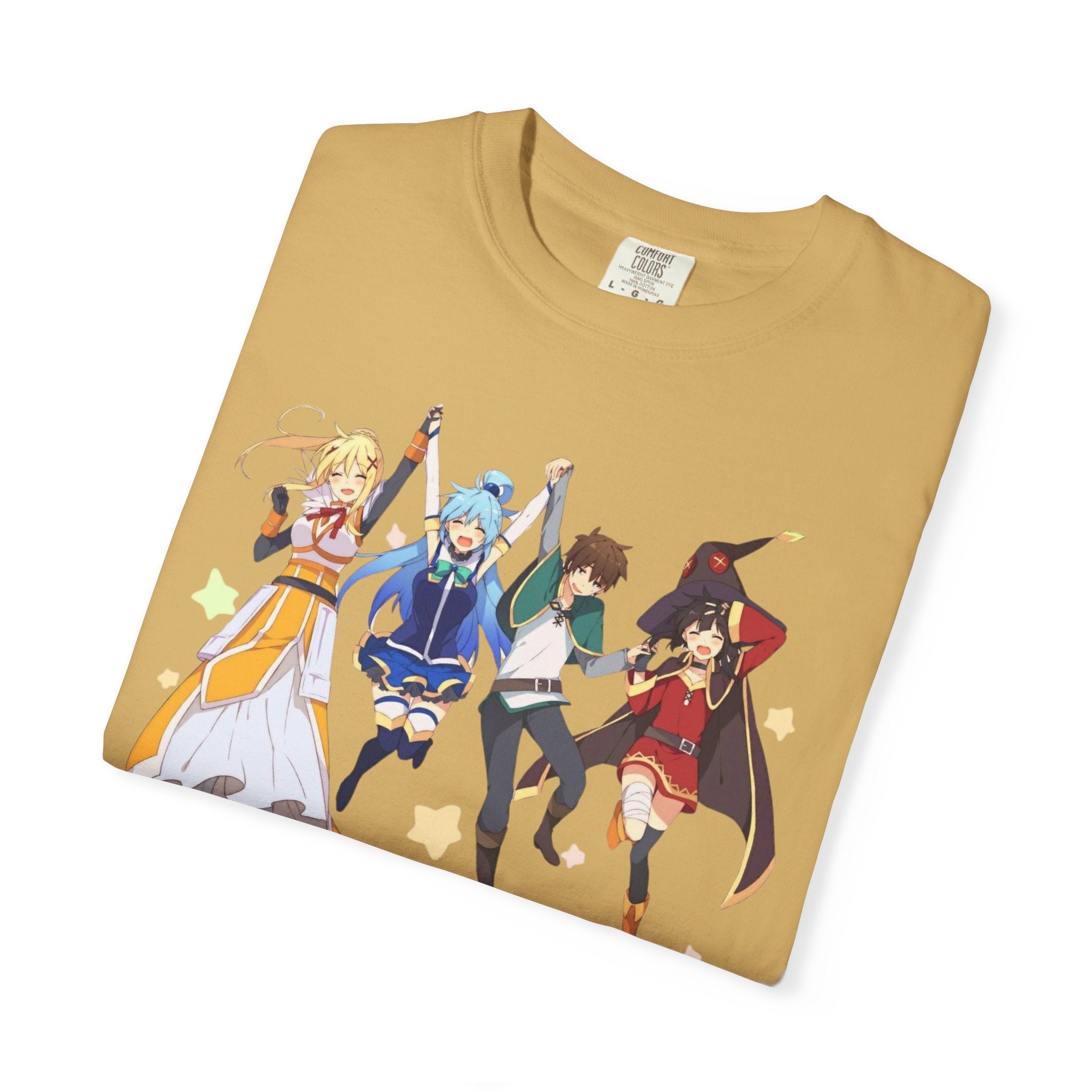 KonoSuba Anime Shirt, Funny Otaku Tee, Megumin Kazuma Aqua Darkness Shirt, Isekai Graphic T-Shirt, Unisex Weeb Gift, Comfort Colors Tee