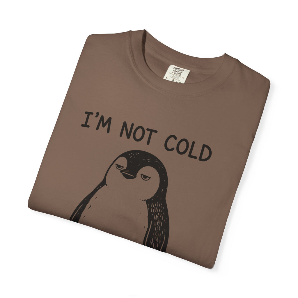 Funny Penguin Graphic T-Shirt – I'm Not Cold I'm Just Cool Like That Oversized Unisex Tee