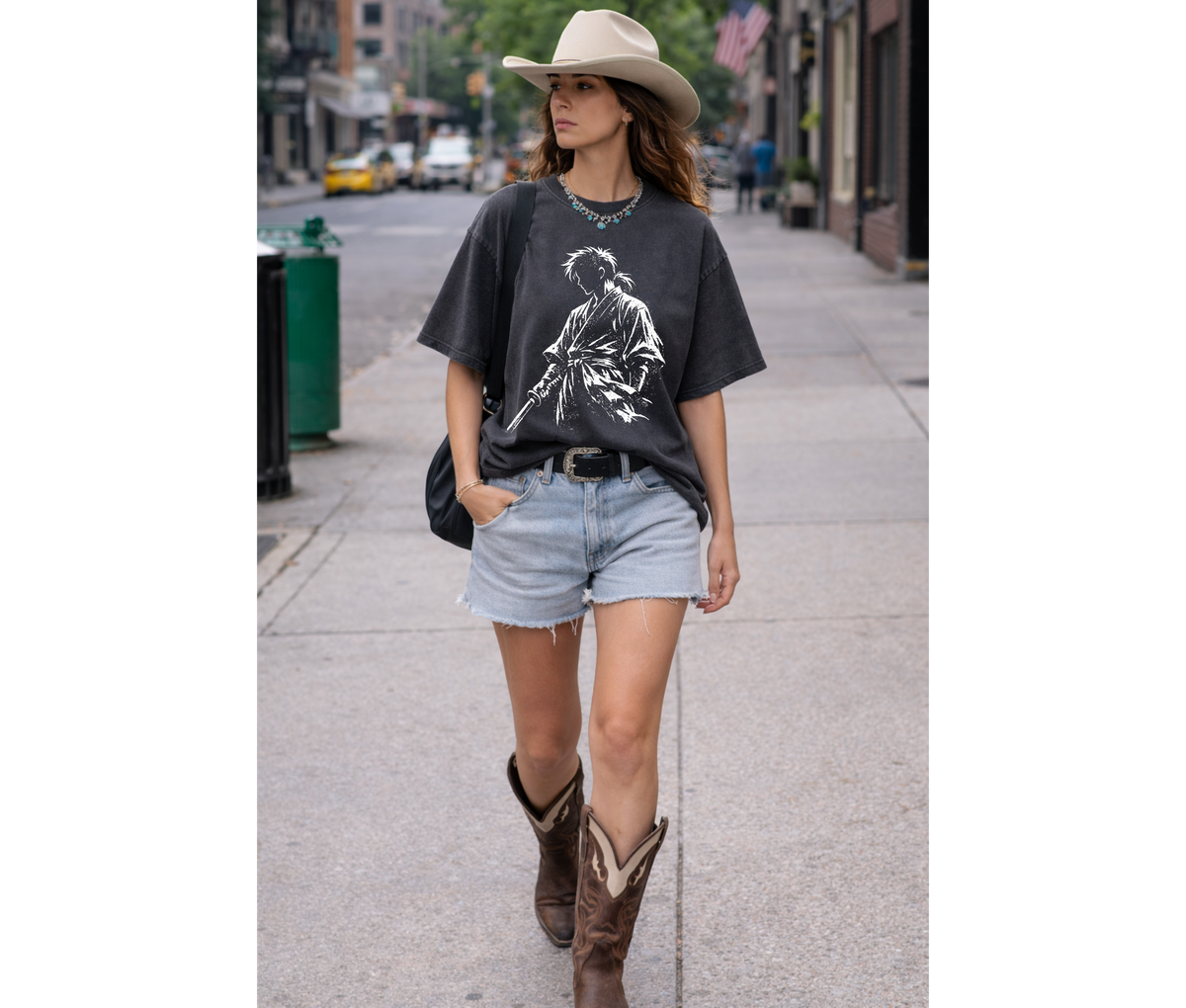 2-Sided Night Walker Ninja T-Shirt – Vintage Anime Streetwear Tee