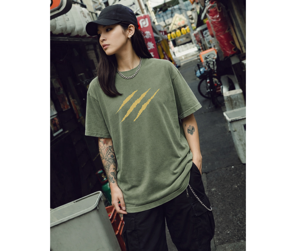 2-Sided Oversized T-Shirt | Anime Boar Mask Vintage Tee
