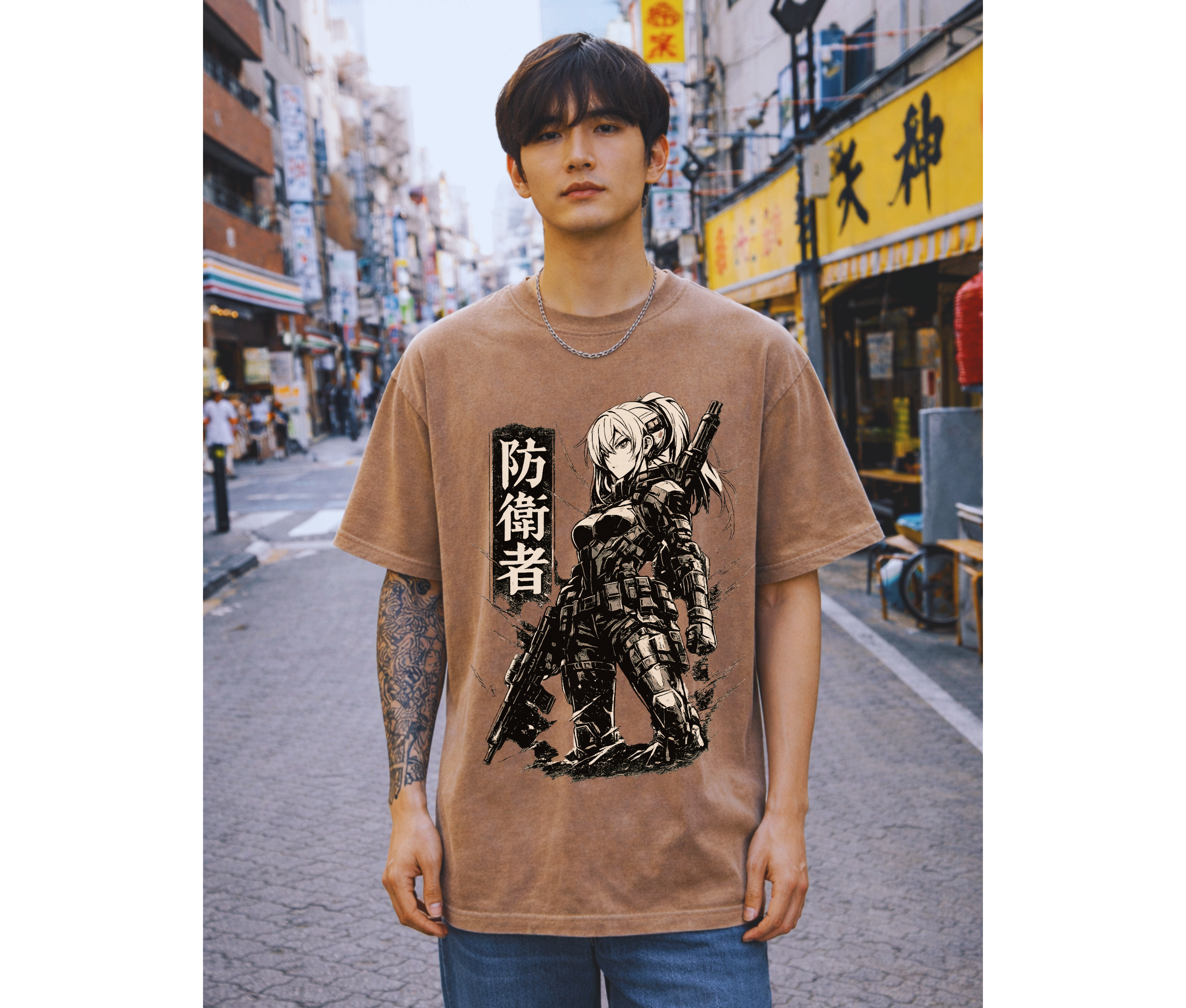 Defender Anime Streetwear Tee (防衛者)