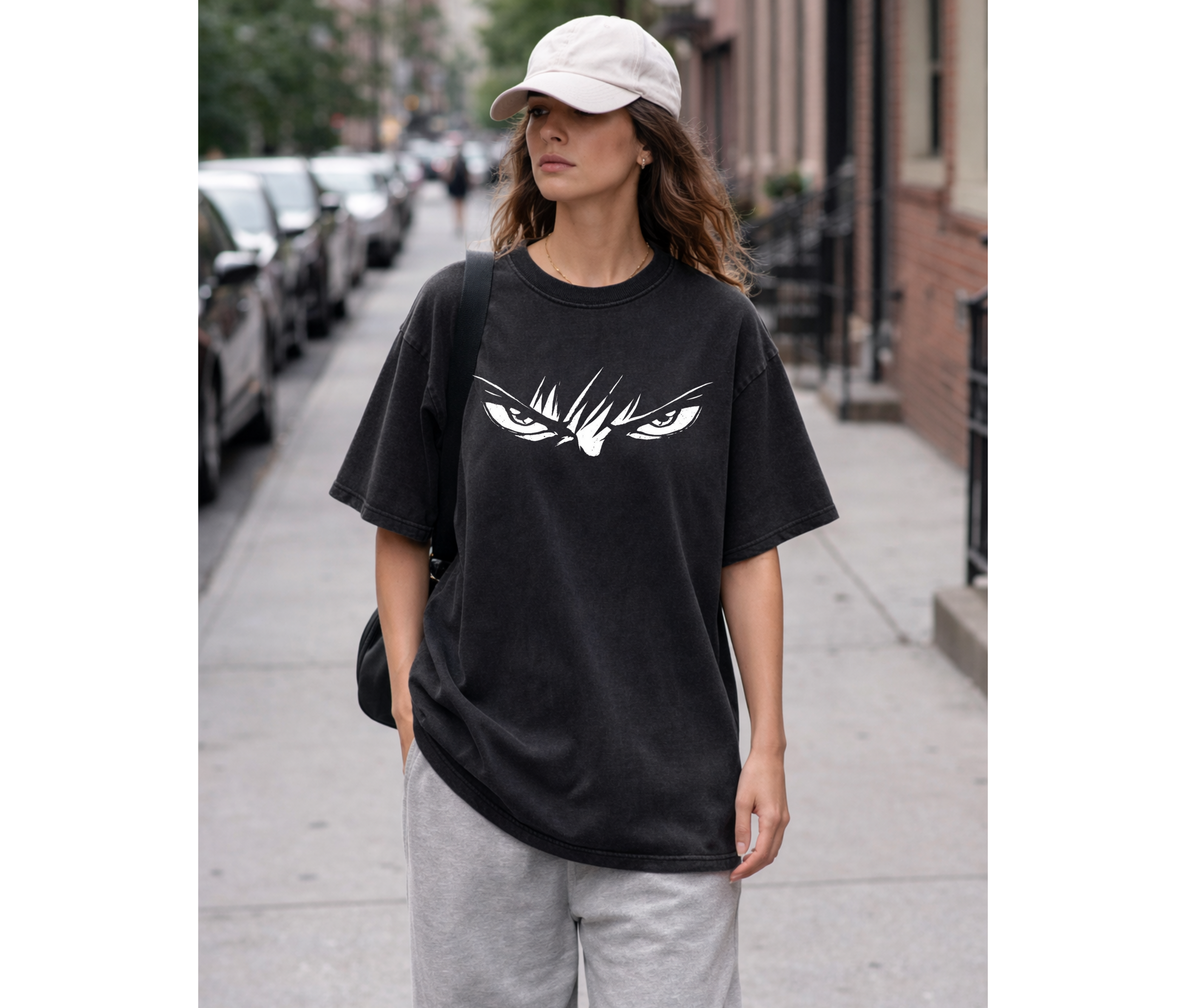 Anime Eyes T-Shirt | Minimal Anime Streetwear Graphic Tee