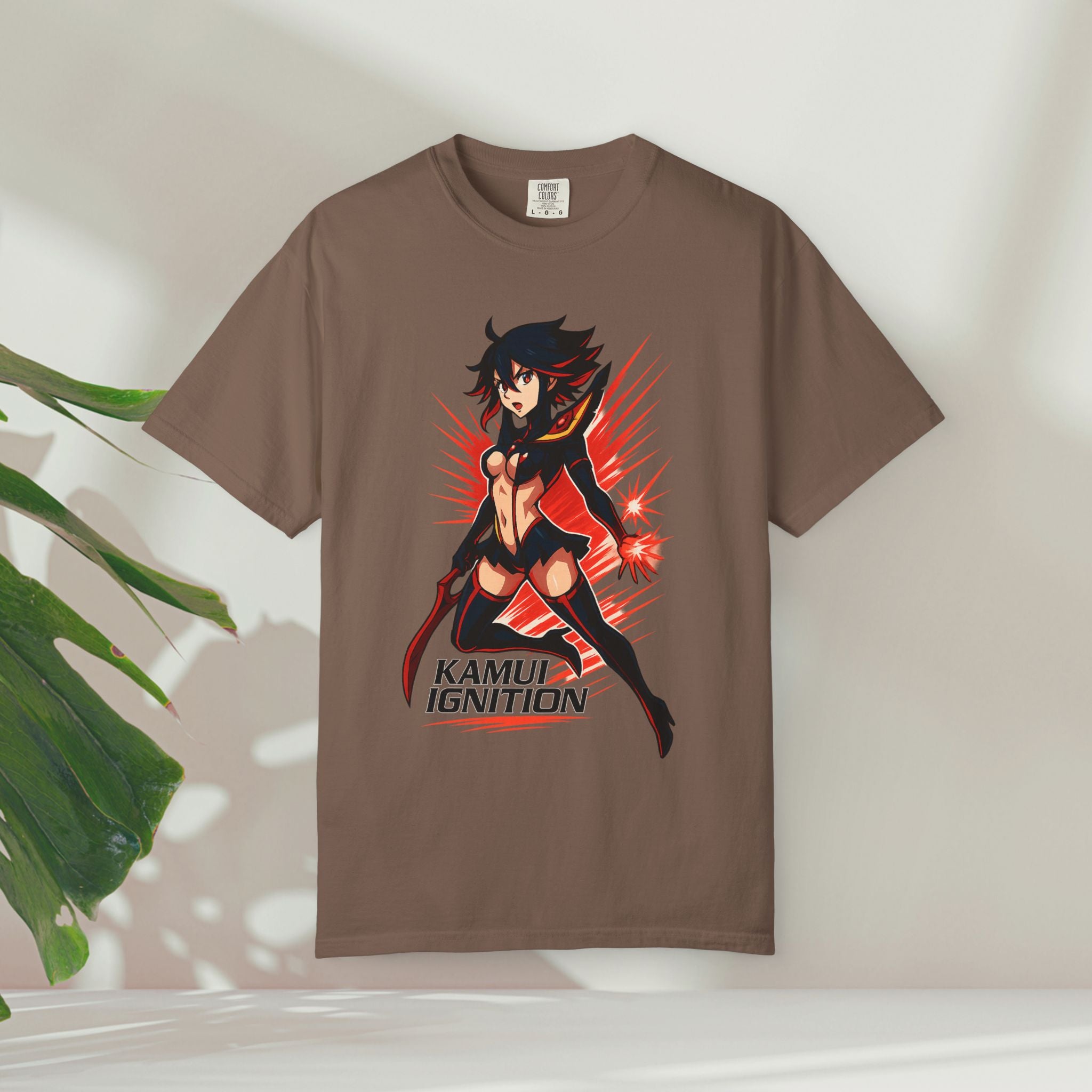 Ryuko KAMUI IGNITION Shirt, Kill la Kill Senketsu Anime Tee, Scissor Blade Pin-Up Pose, Life Fiber Power Top, Comfort Colors Gift