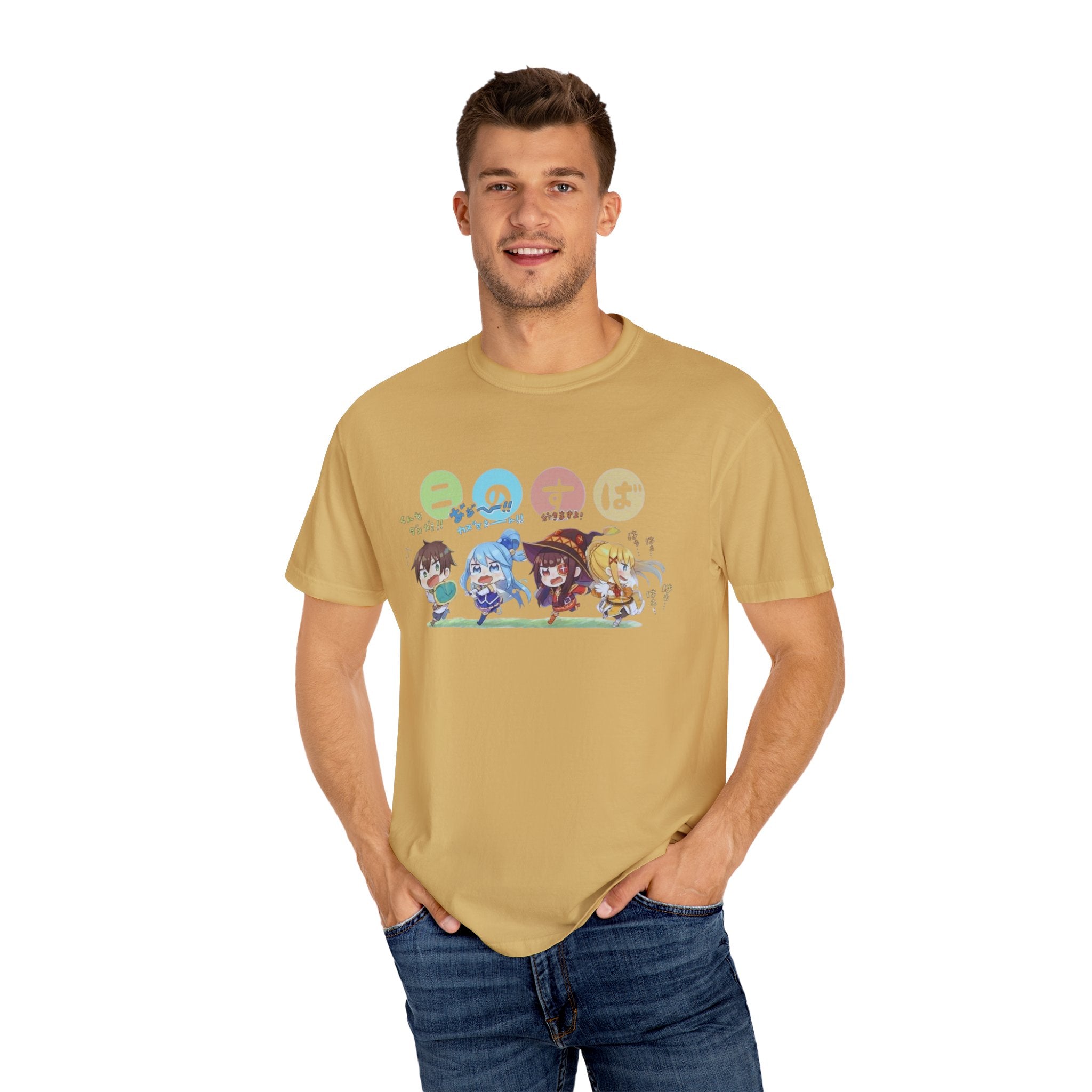 KonoSuba Anime Shirt, Funny Isekai Tee, Megumin Kazuma Aqua Darkness Shirt, Otaku Gift, Unisex Weeb T-Shirt, Comfort Colors Tee