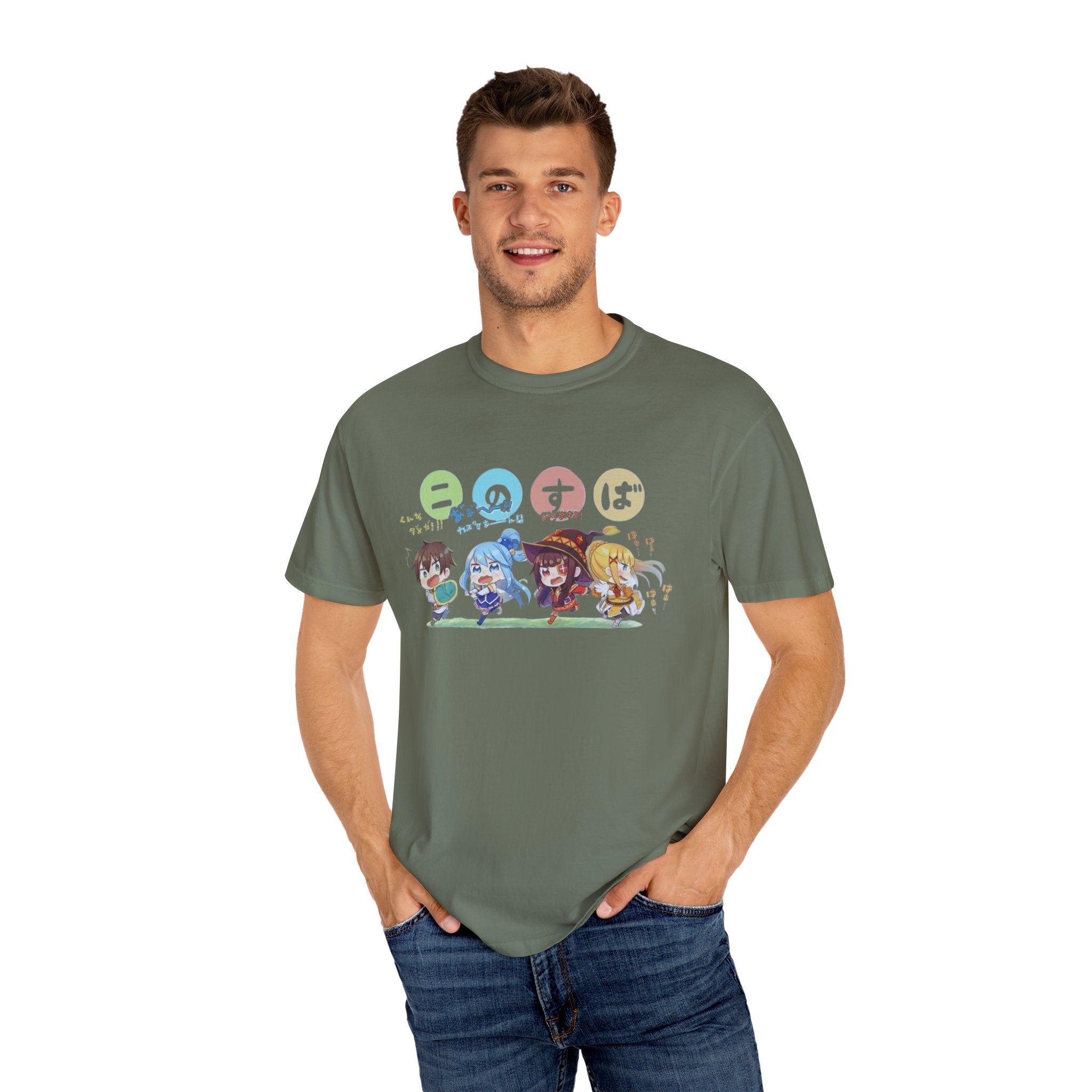 KonoSuba Anime Shirt, Funny Isekai Tee, Megumin Kazuma Aqua Darkness Shirt, Otaku Gift, Unisex Weeb T-Shirt, Comfort Colors Tee