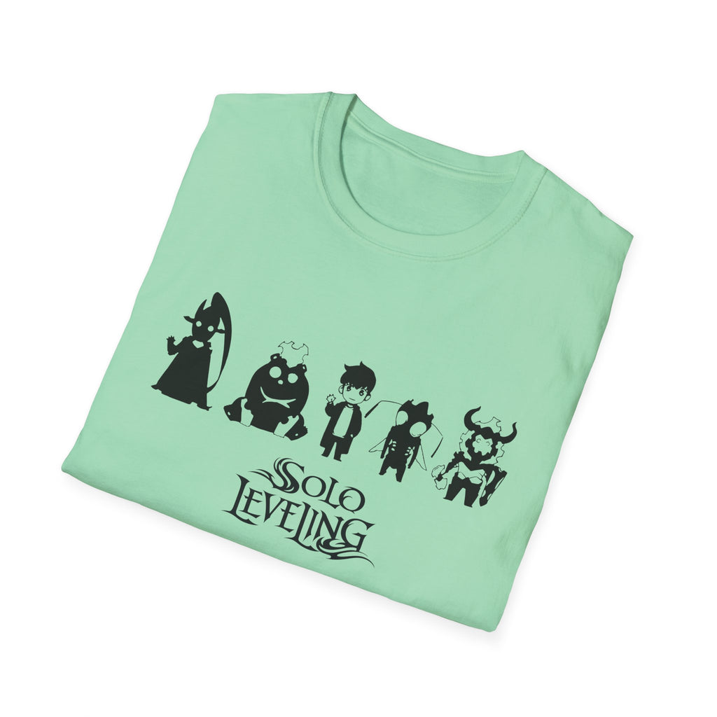 Arise Sung Jinwoo & Friend T-Shirt, Solo Leveling Anime Shirt, Shadow Monarch Graphic Tee, Japanese Manga Otaku Gift, Webtoon Fan Apparel