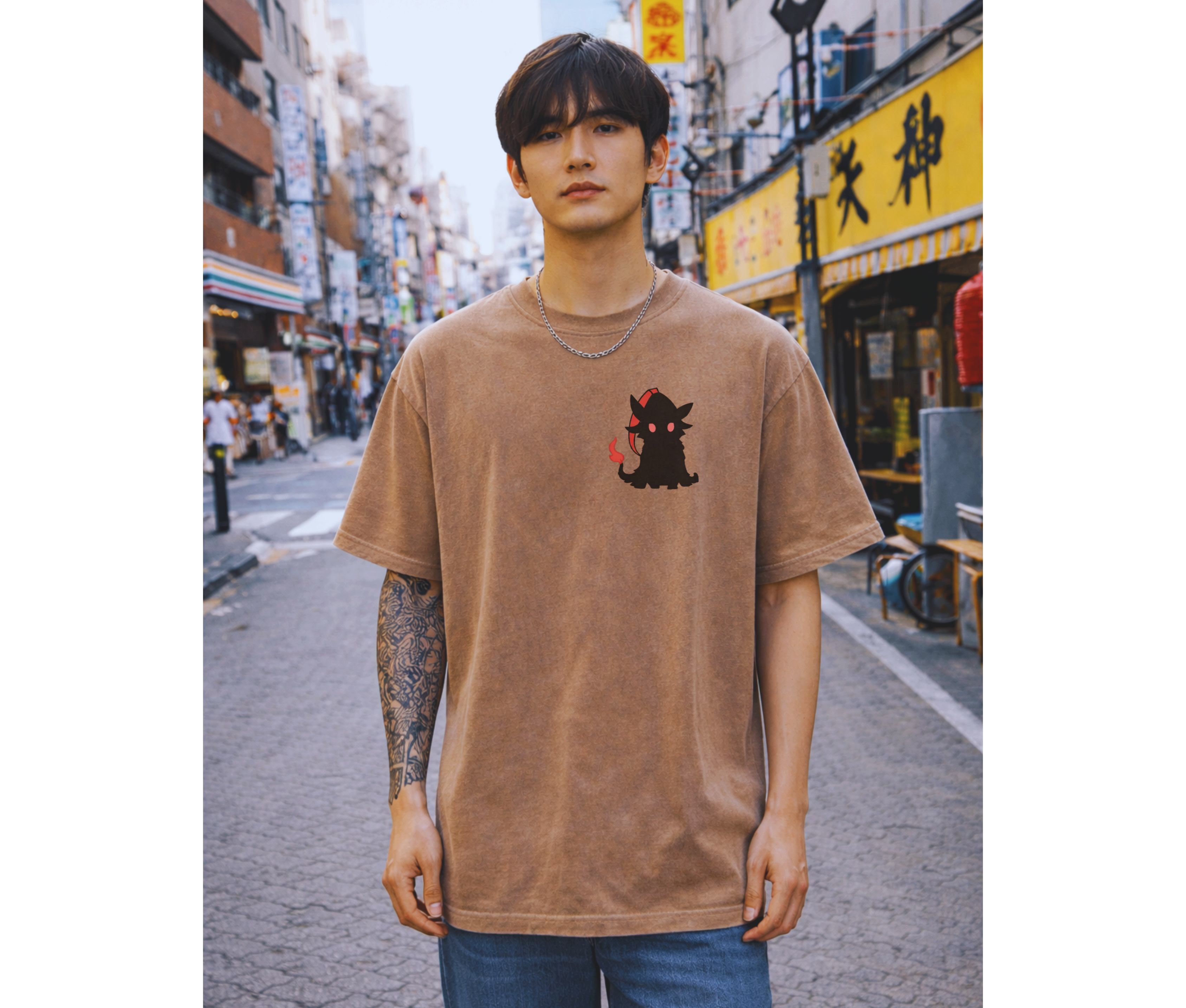 2-Sided Shadow Friends Chibi Anime Graphic T-Shirt