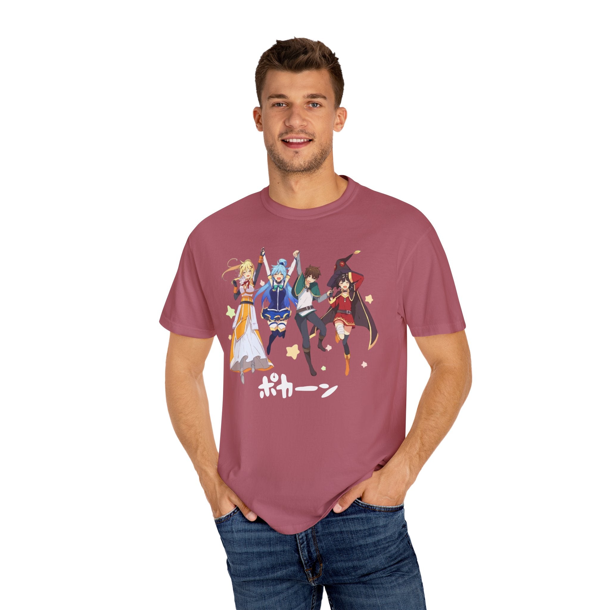 KonoSuba Anime Shirt, Funny Otaku Tee, Megumin Kazuma Aqua Darkness Shirt, Isekai Graphic T-Shirt, Unisex Weeb Gift, Comfort Colors Tee