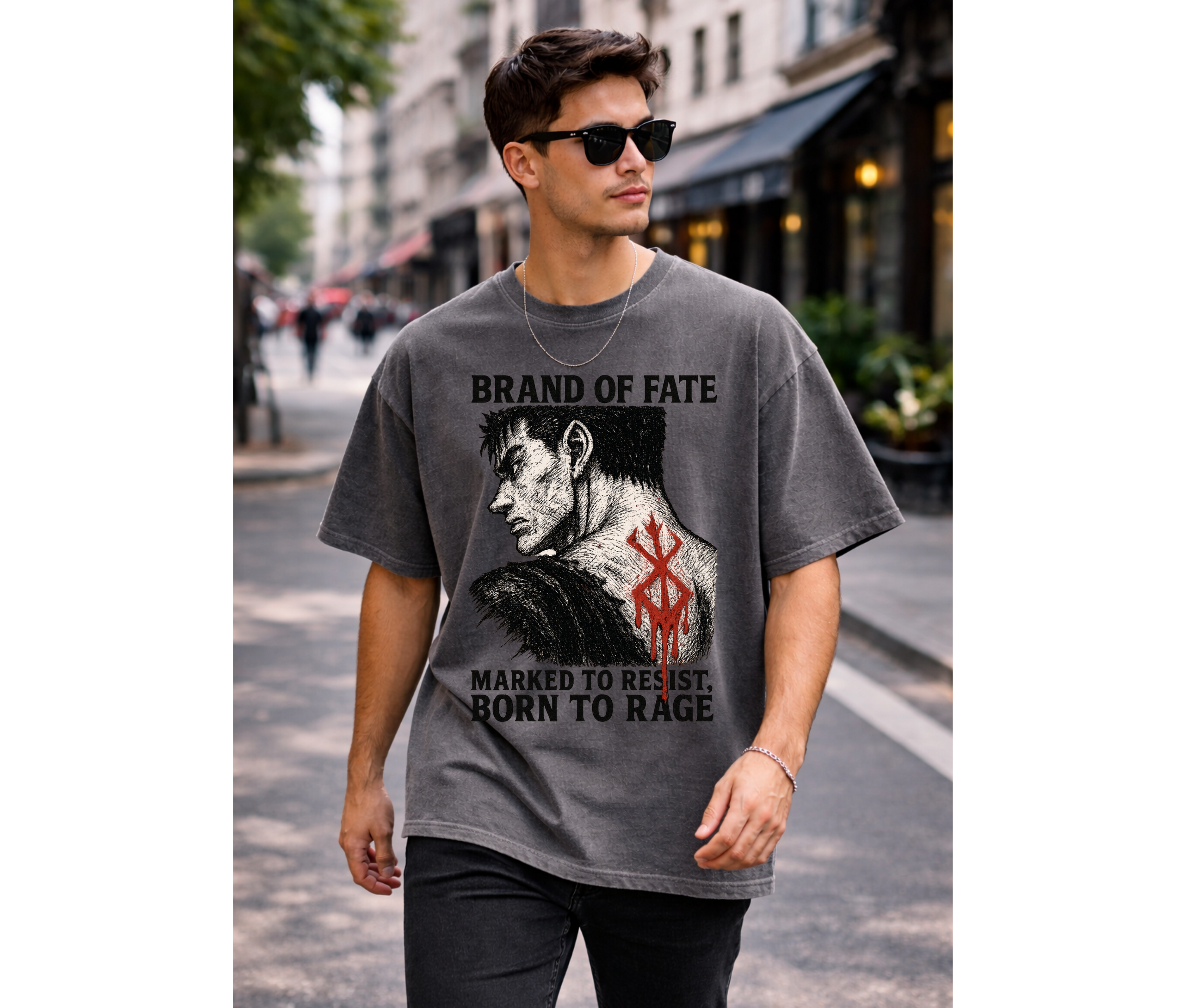 Brand of Fate – Dark Fantasy Anime Streetwear Tee