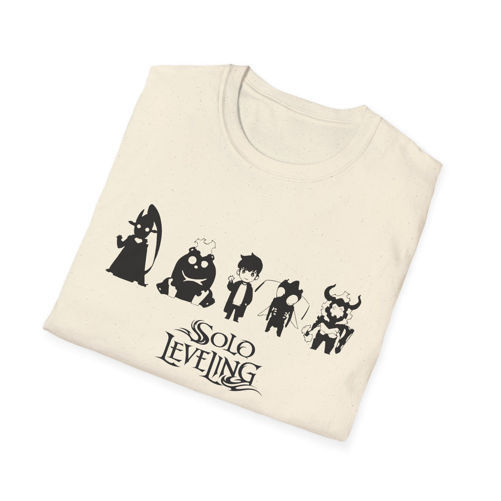 Arise Sung Jinwoo & Friend T-Shirt, Solo Leveling Anime Shirt, Shadow Monarch Graphic Tee, Japanese Manga Otaku Gift, Webtoon Fan Apparel