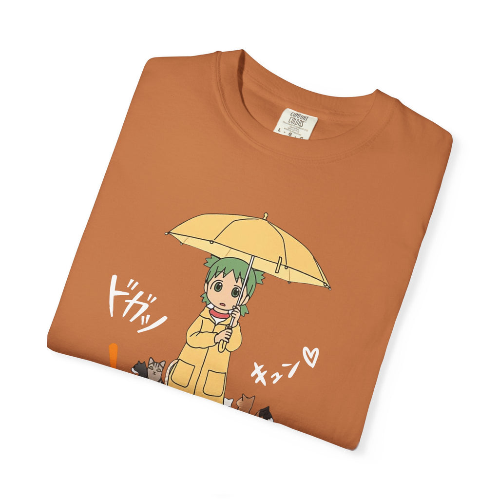 Anime Yotsuba with Cat Graphic T-Shirt