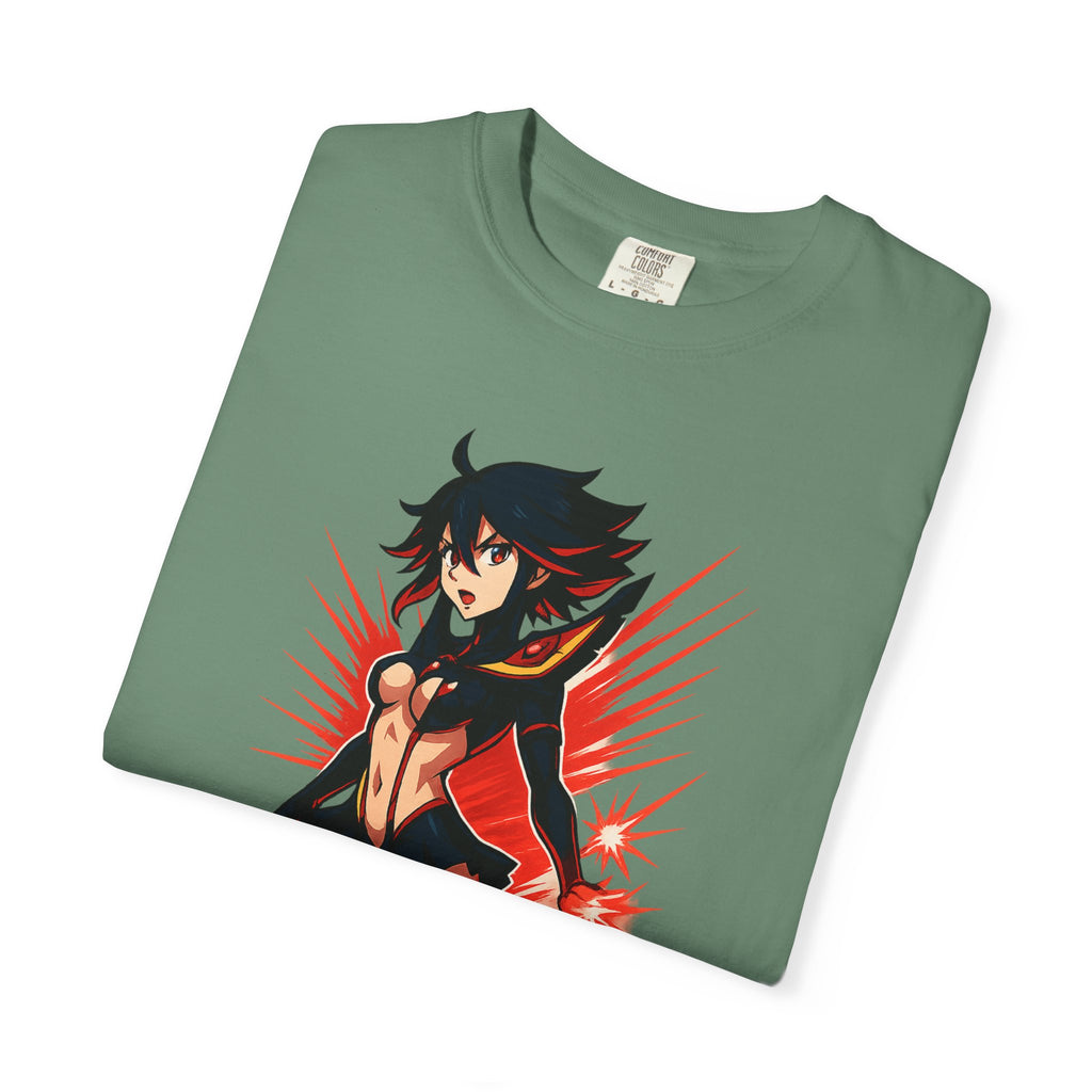 Ryuko KAMUI IGNITION Shirt, Kill la Kill Senketsu Anime Tee, Scissor Blade Pin-Up Pose, Life Fiber Power Top, Comfort Colors Gift