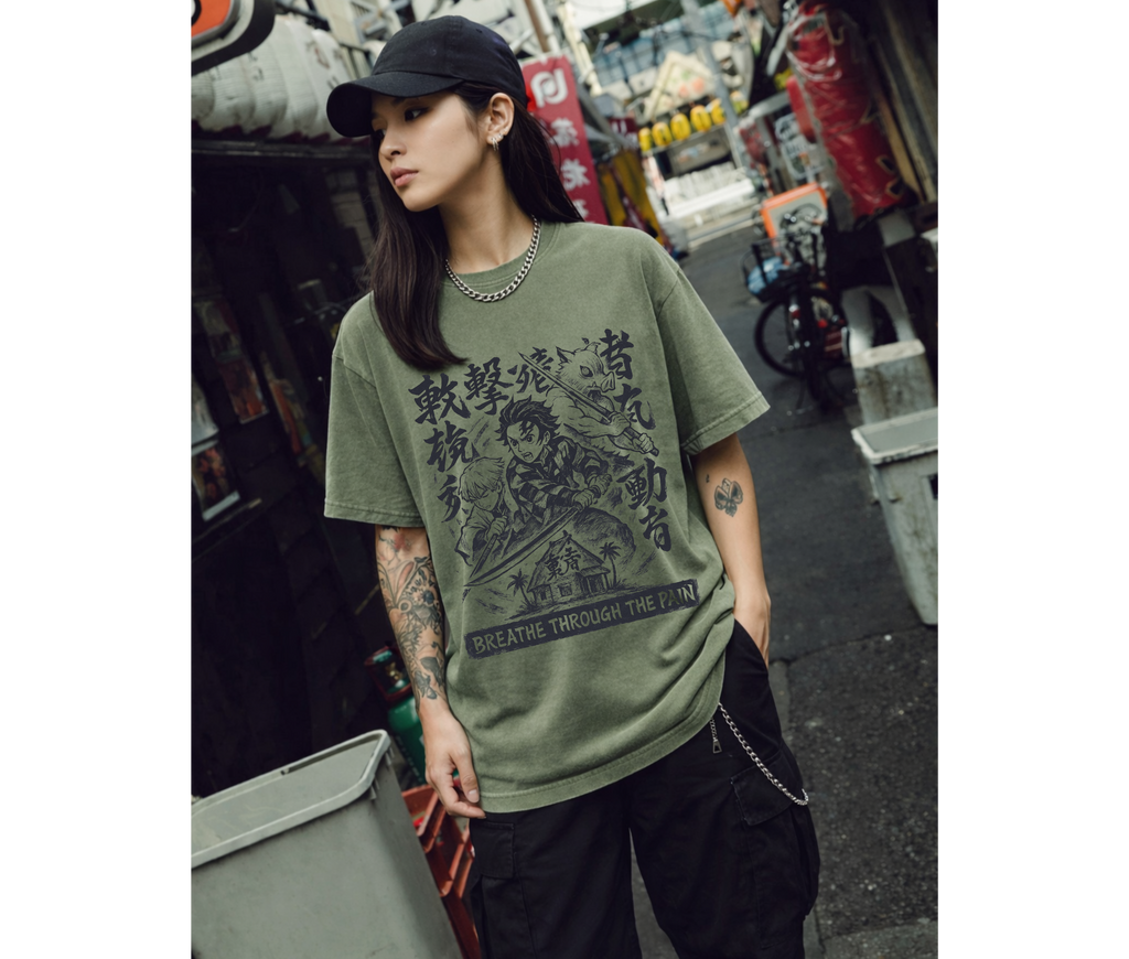 Anime-Inspired Oversized Graphic T-Shirt
