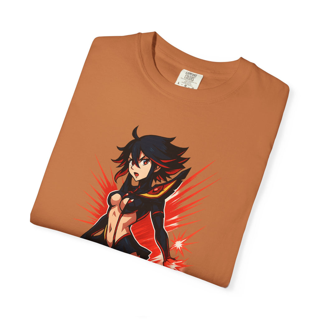 Ryuko KAMUI IGNITION Shirt, Kill la Kill Senketsu Anime Tee, Scissor Blade Pin-Up Pose, Life Fiber Power Top, Comfort Colors Gift