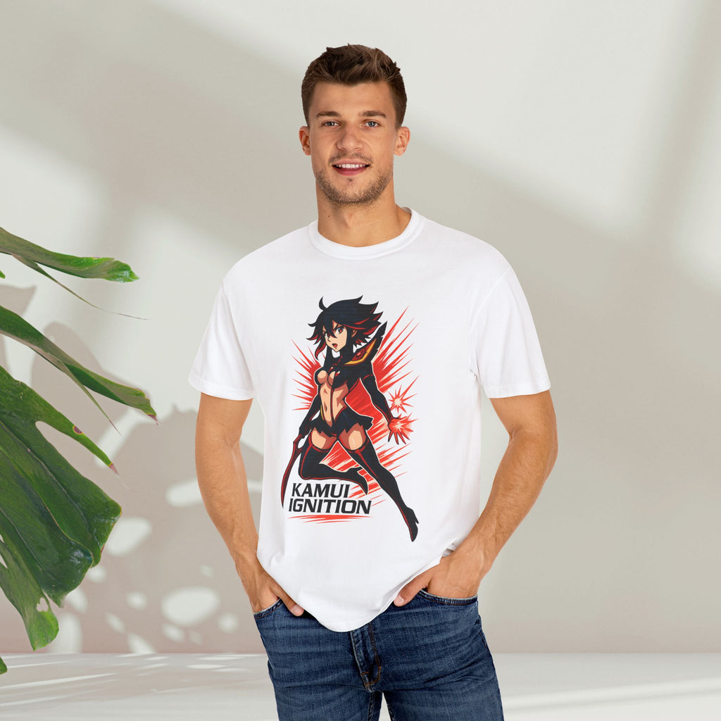 Ryuko KAMUI IGNITION Shirt, Kill la Kill Senketsu Anime Tee, Scissor Blade Pin-Up Pose, Life Fiber Power Top, Comfort Colors Gift