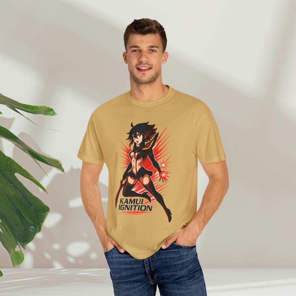 Ryuko KAMUI IGNITION Shirt, Kill la Kill Senketsu Anime Tee, Scissor Blade Pin-Up Pose, Life Fiber Power Top, Comfort Colors Gift