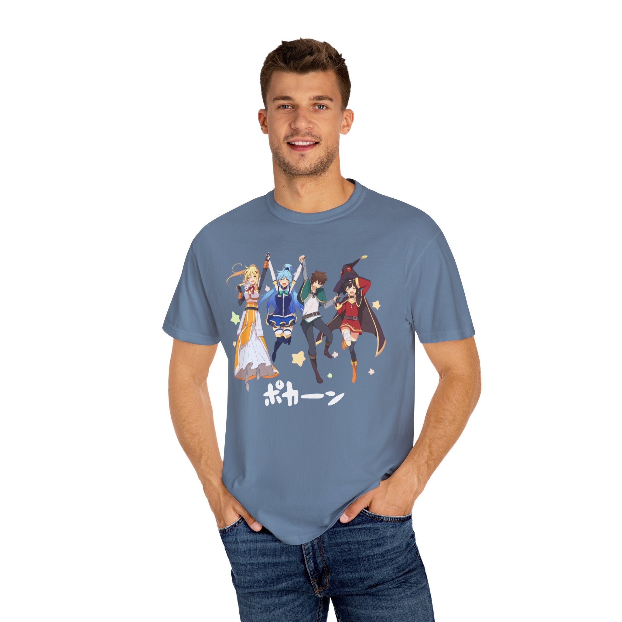 KonoSuba Anime Shirt, Funny Otaku Tee, Megumin Kazuma Aqua Darkness Shirt, Isekai Graphic T-Shirt, Unisex Weeb Gift, Comfort Colors Tee