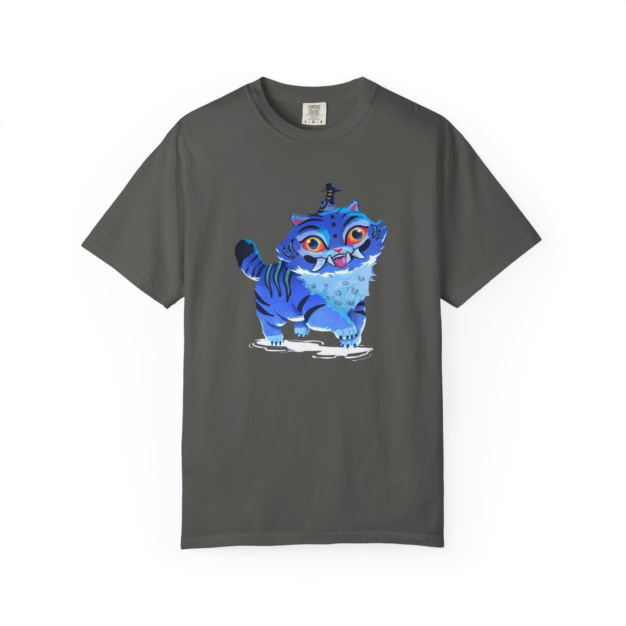 Kpop Anime Demon Hunters T-shirt - Blue Tiger Idol Graphic Tee