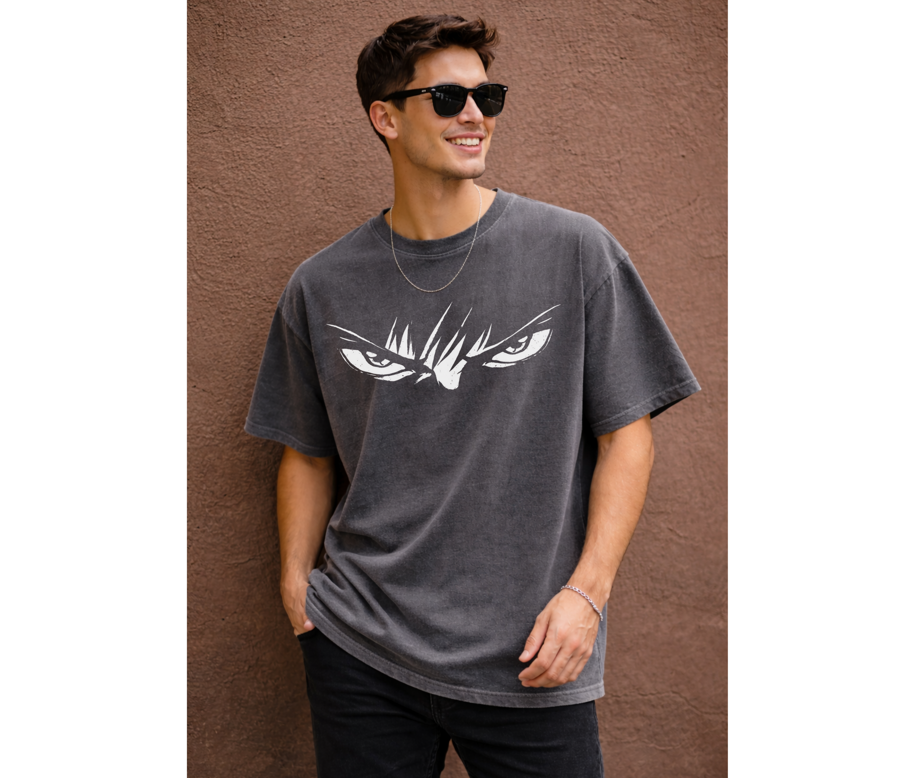 Anime Eyes T-Shirt | Minimal Anime Streetwear Graphic Tee