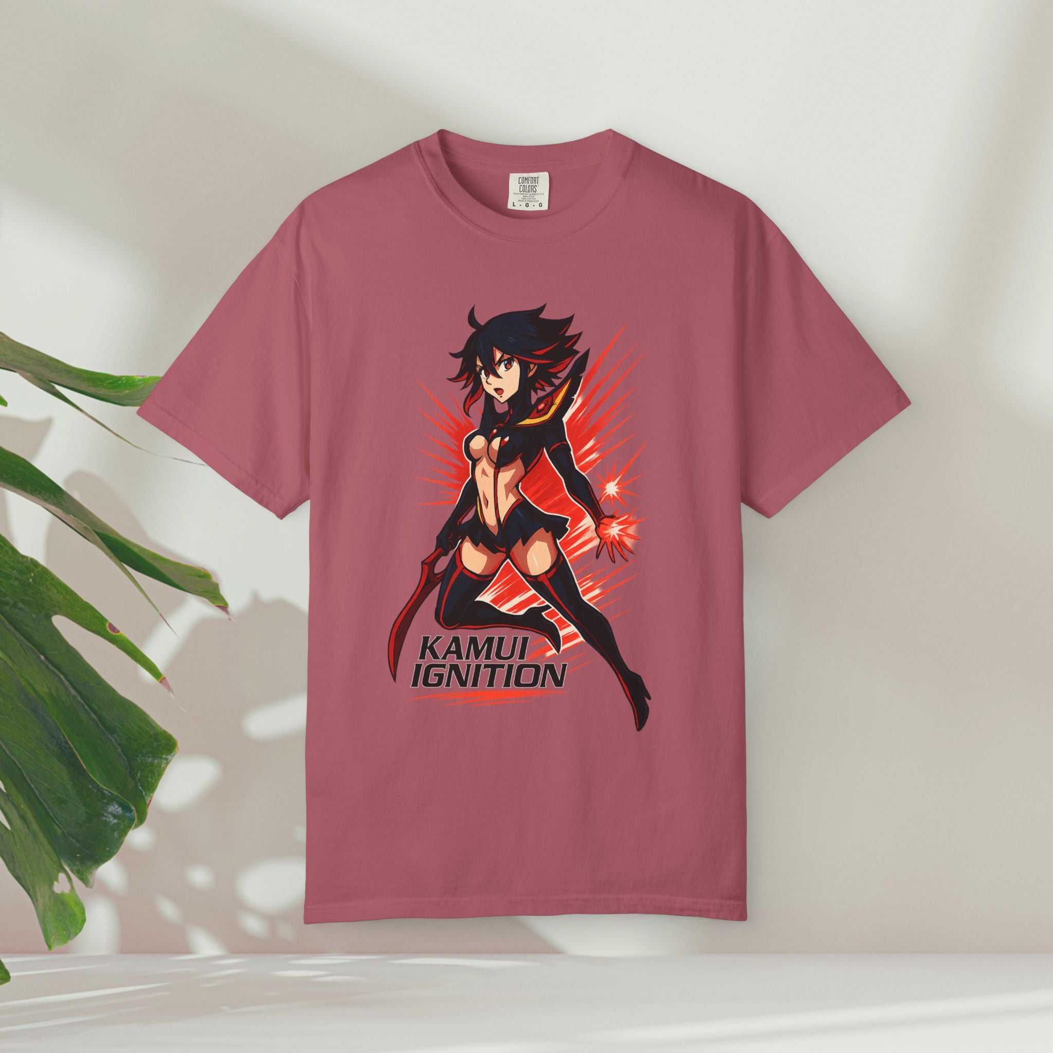 Ryuko KAMUI IGNITION Shirt, Kill la Kill Senketsu Anime Tee, Scissor Blade Pin-Up Pose, Life Fiber Power Top, Comfort Colors Gift