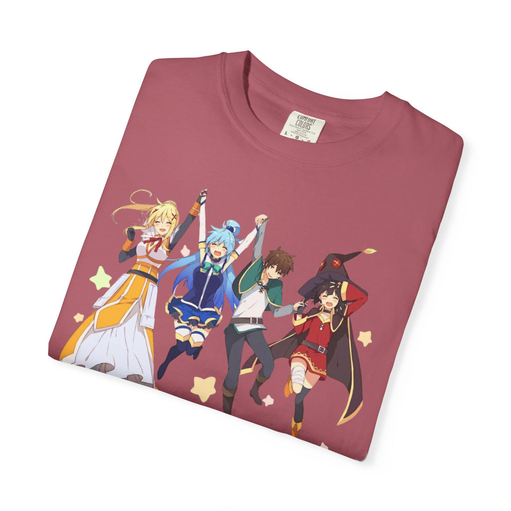 KonoSuba Anime Shirt, Funny Otaku Tee, Megumin Kazuma Aqua Darkness Shirt, Isekai Graphic T-Shirt, Unisex Weeb Gift, Comfort Colors Tee