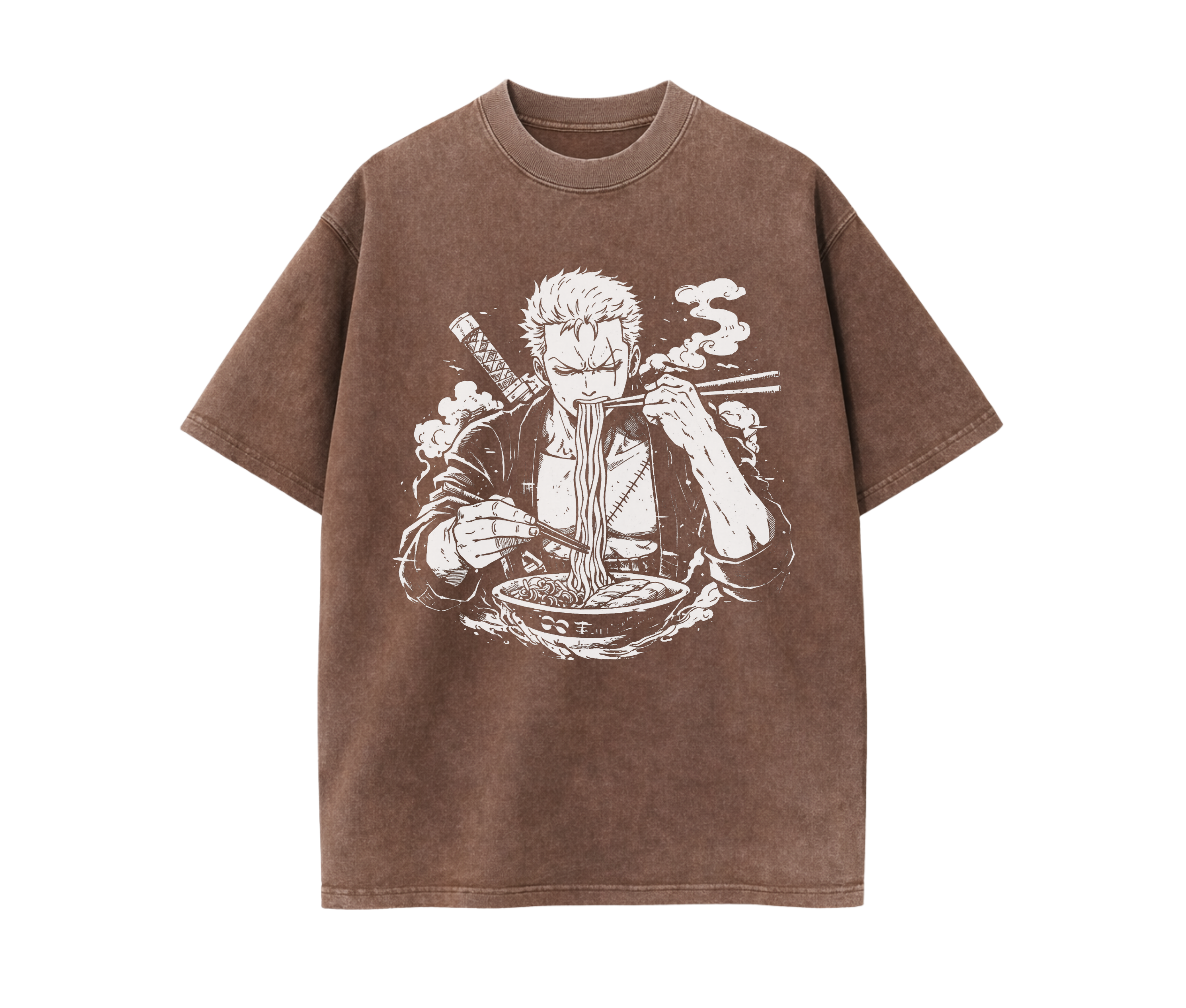 Ramen Warrior Anime Streetwear Tee | Black Oversized Graphic Shirt