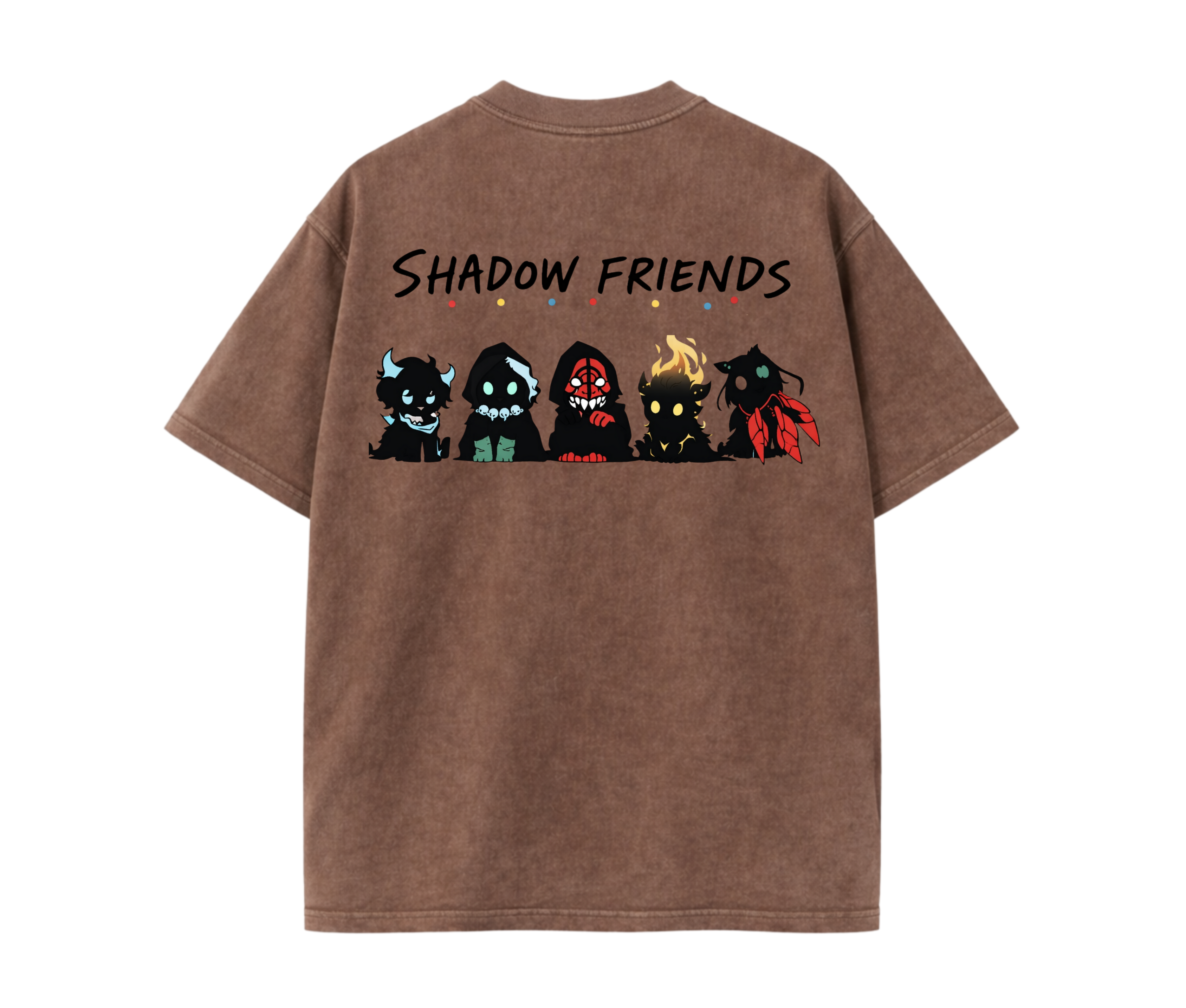 2-Sided Shadow Friends Chibi Anime Graphic T-Shirt