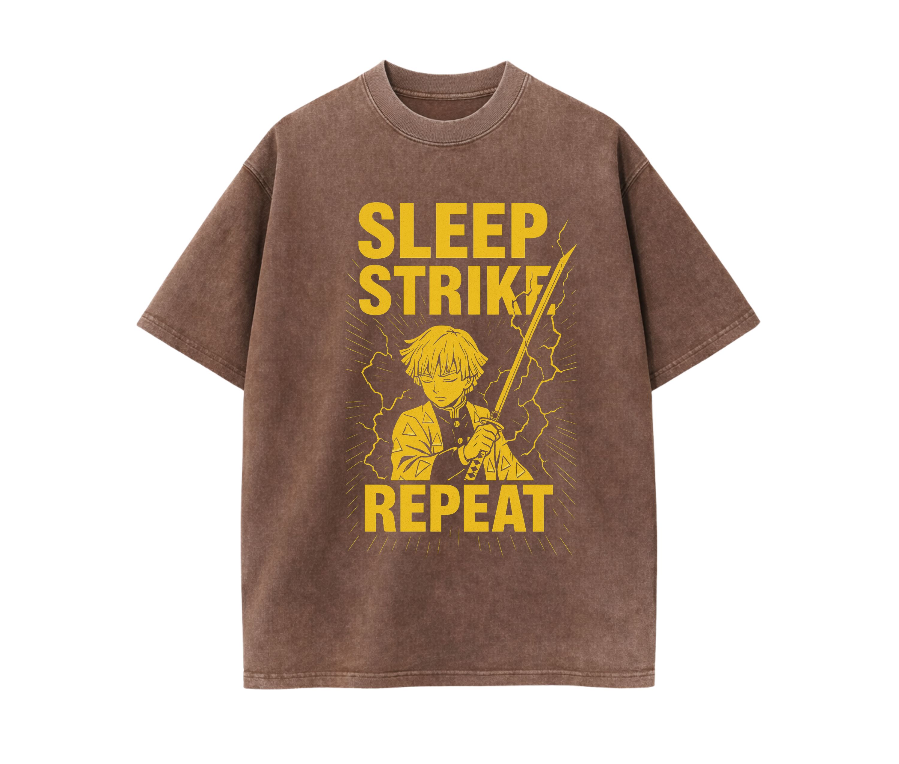 Swordsman Sleep Strike Repeat Anime Streetwear T-Shirt