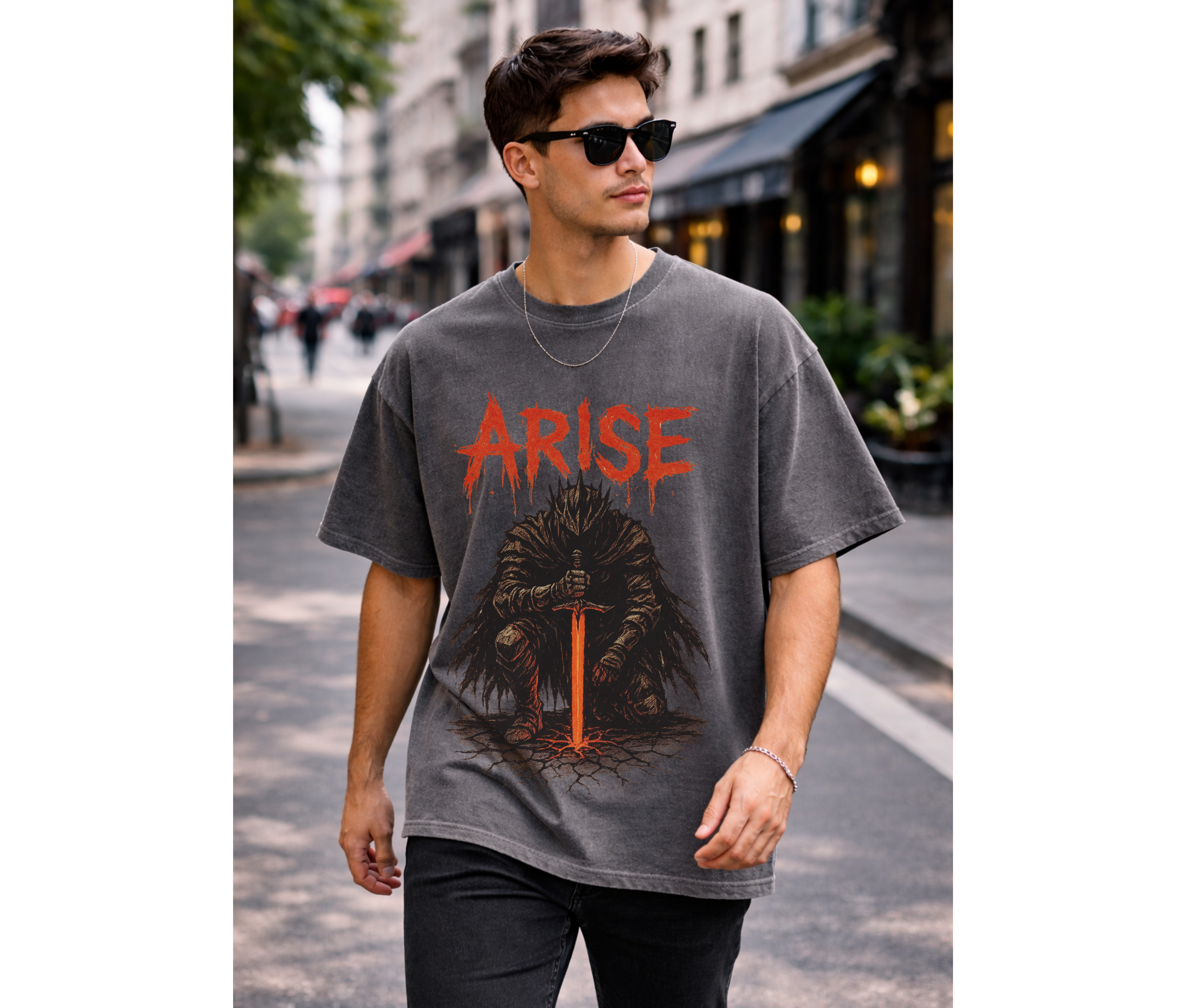 Shadow Monarch Arise – Dark Anime Streetwear Tee