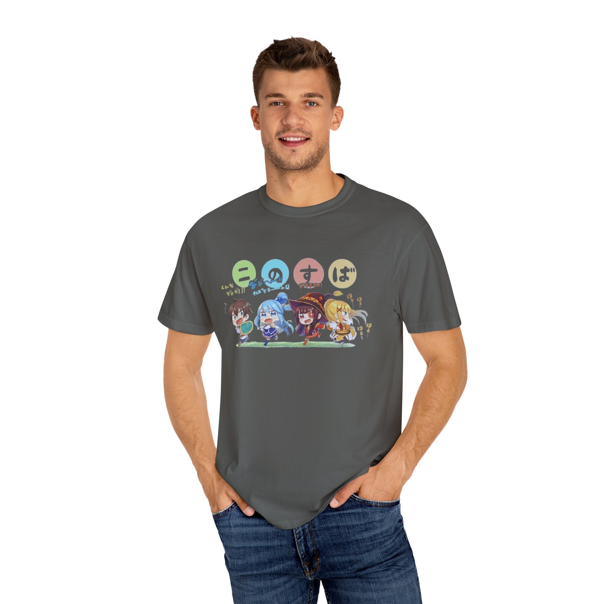 KonoSuba Anime Shirt, Funny Isekai Tee, Megumin Kazuma Aqua Darkness Shirt, Otaku Gift, Unisex Weeb T-Shirt, Comfort Colors Tee