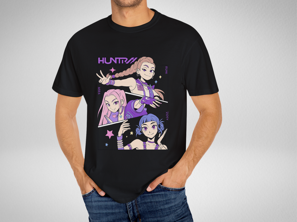 Kpop Music Demon Hunters Shirt, Anime Slayer Aesthetic Tee, Comfort Colors Idol Graphic T-Shirt, Gift for Kpop and Anime Fans