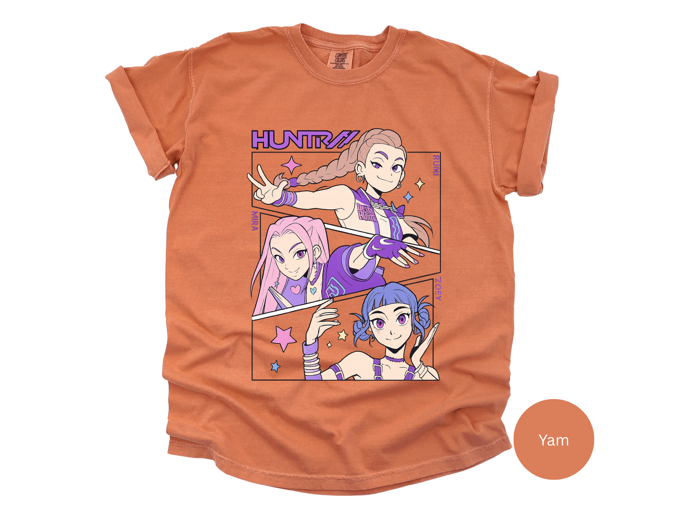 Kpop Music Demon Hunters Shirt, Anime Slayer Aesthetic Tee, Comfort Colors Idol Graphic T-Shirt, Gift for Kpop and Anime Fans